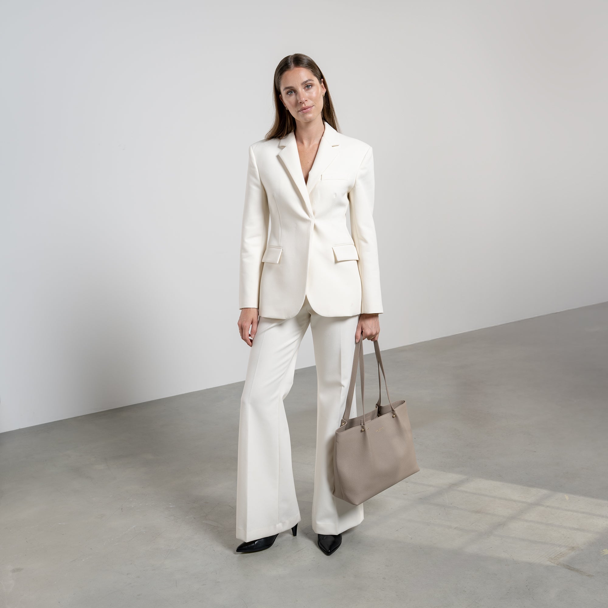Honoré Nata taupe leather shopper calfskin leather