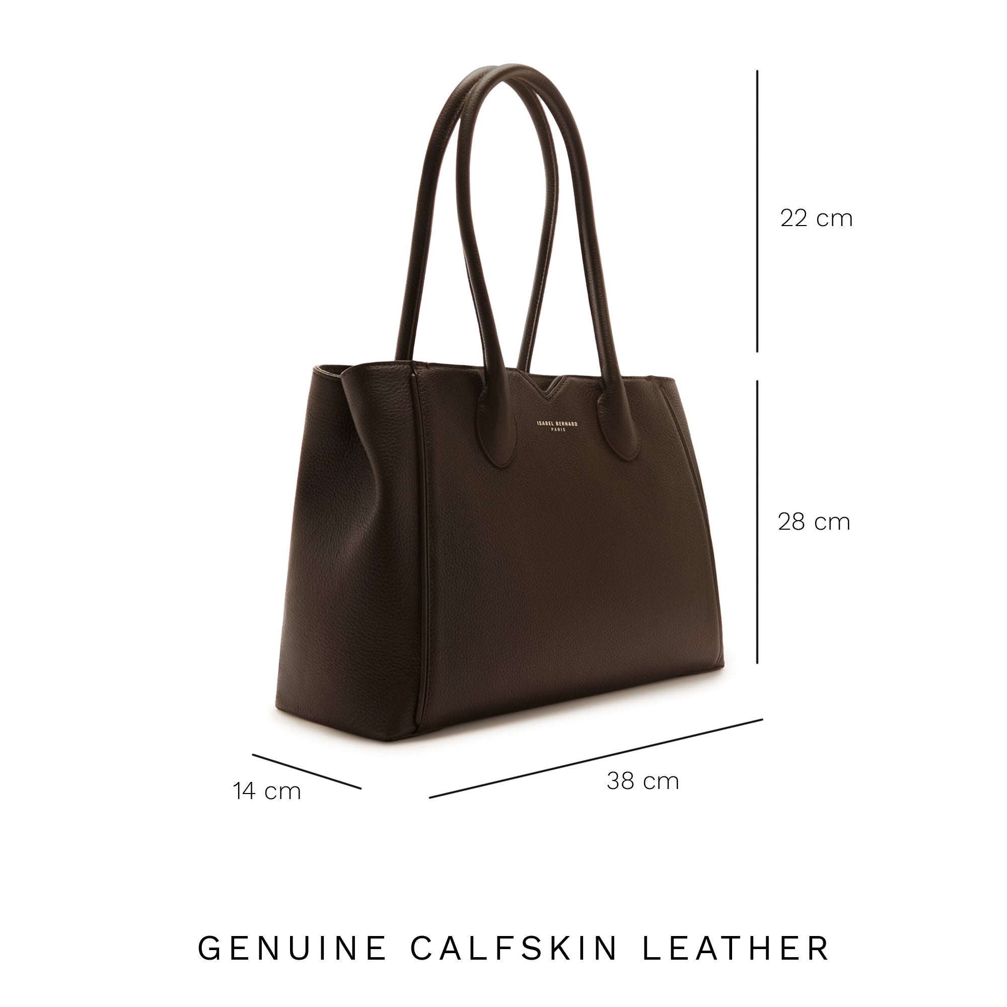 Honoré Cloe brown calfskin leather handbag