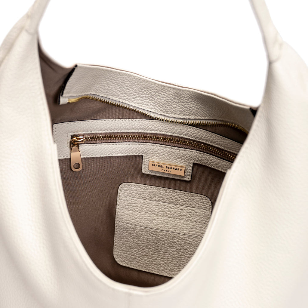 Honoré Grace cream calfskin leather shoulder bag