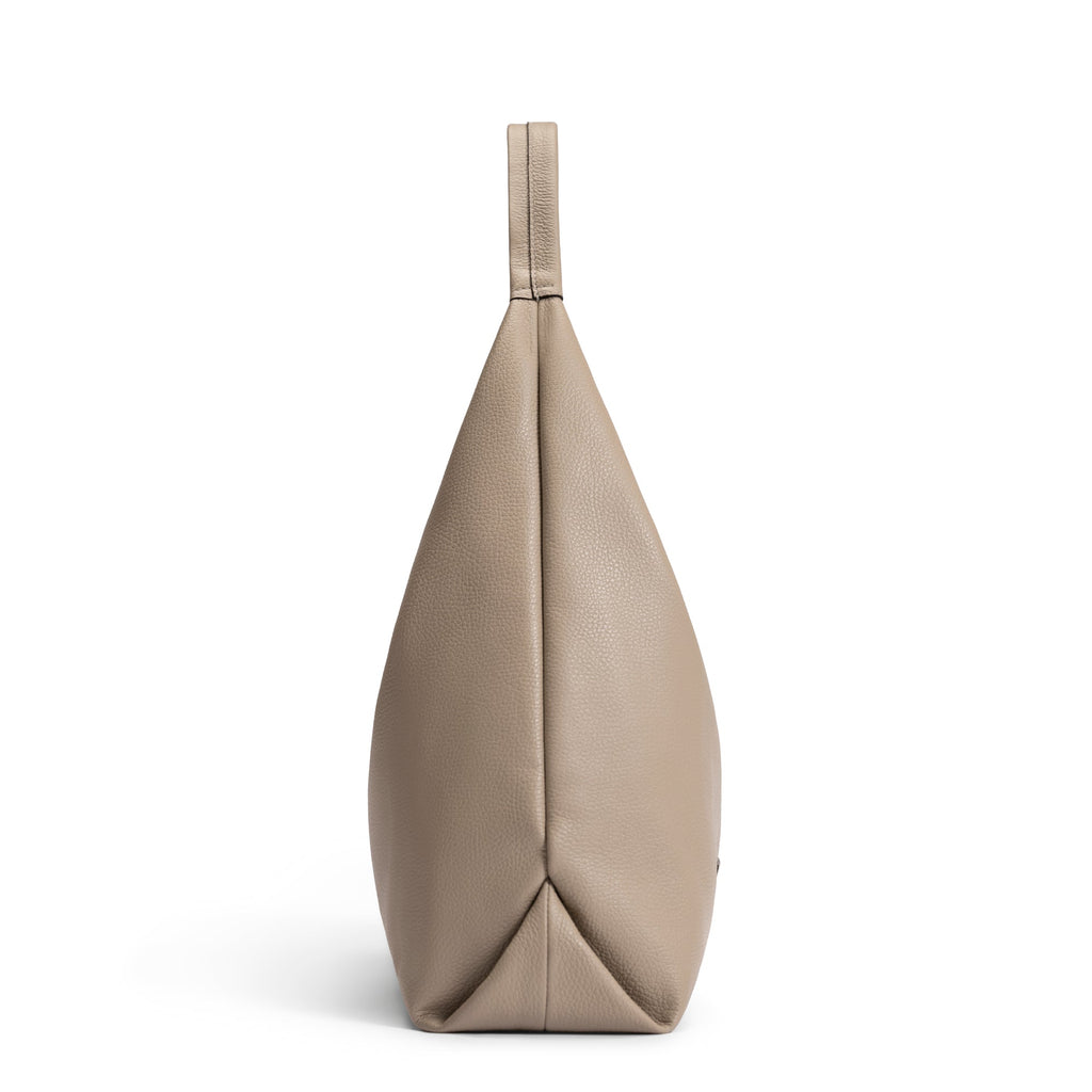 Honoré Grace taupe calfskin leather shoulder bag