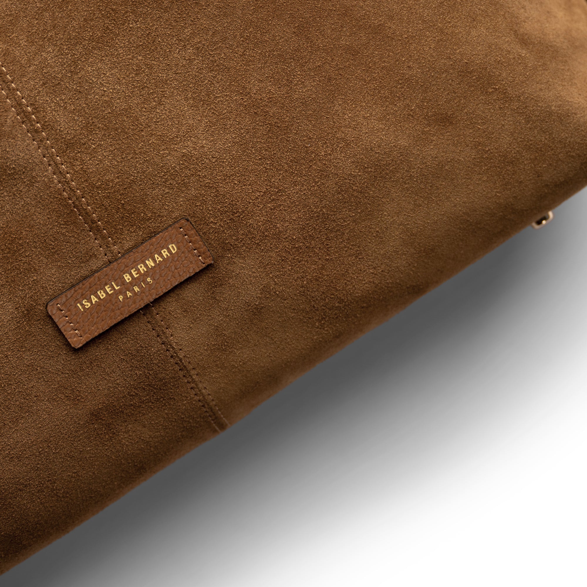 Honoré Grace brown suede shoulder bag