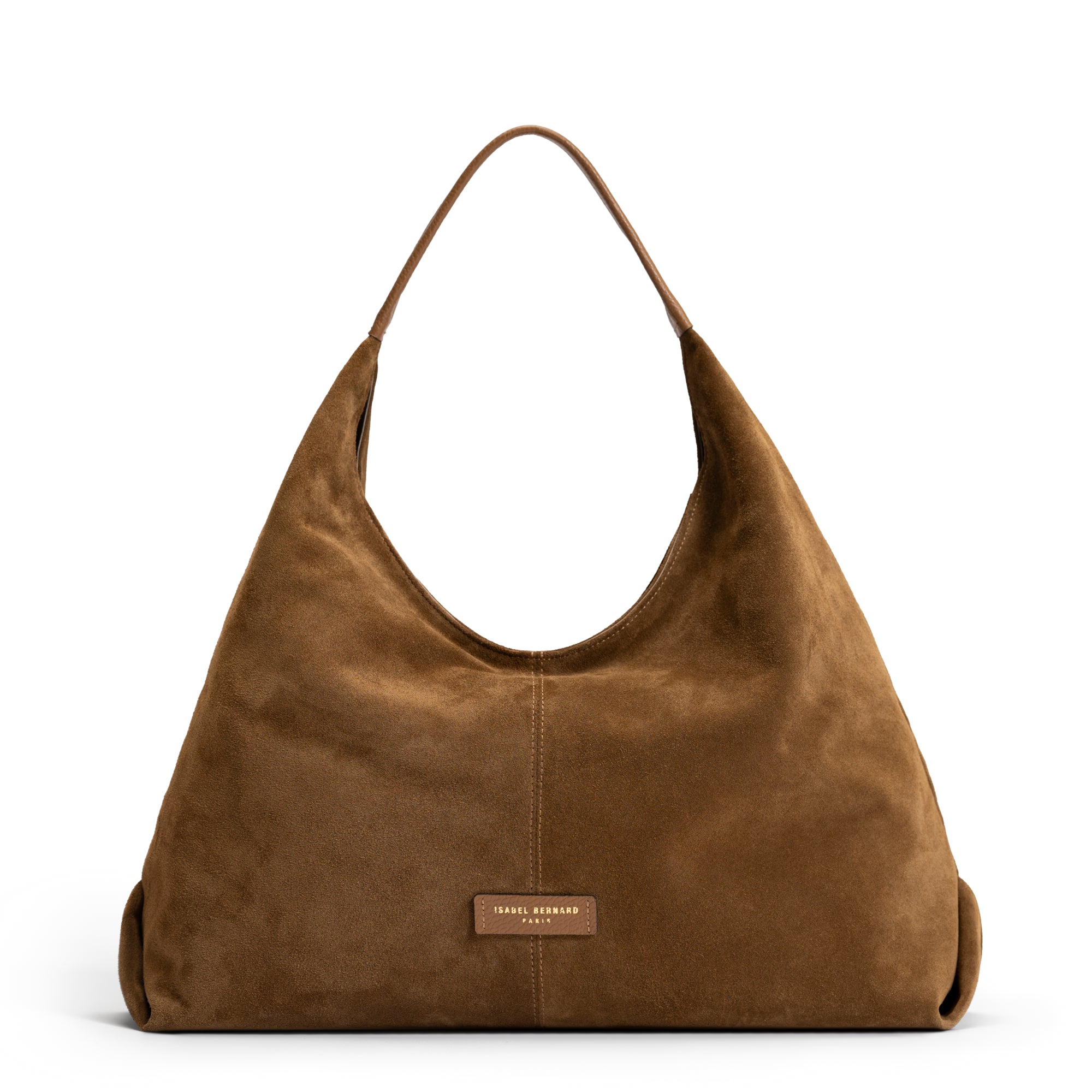 Honoré Grace brown suede shoulder bag