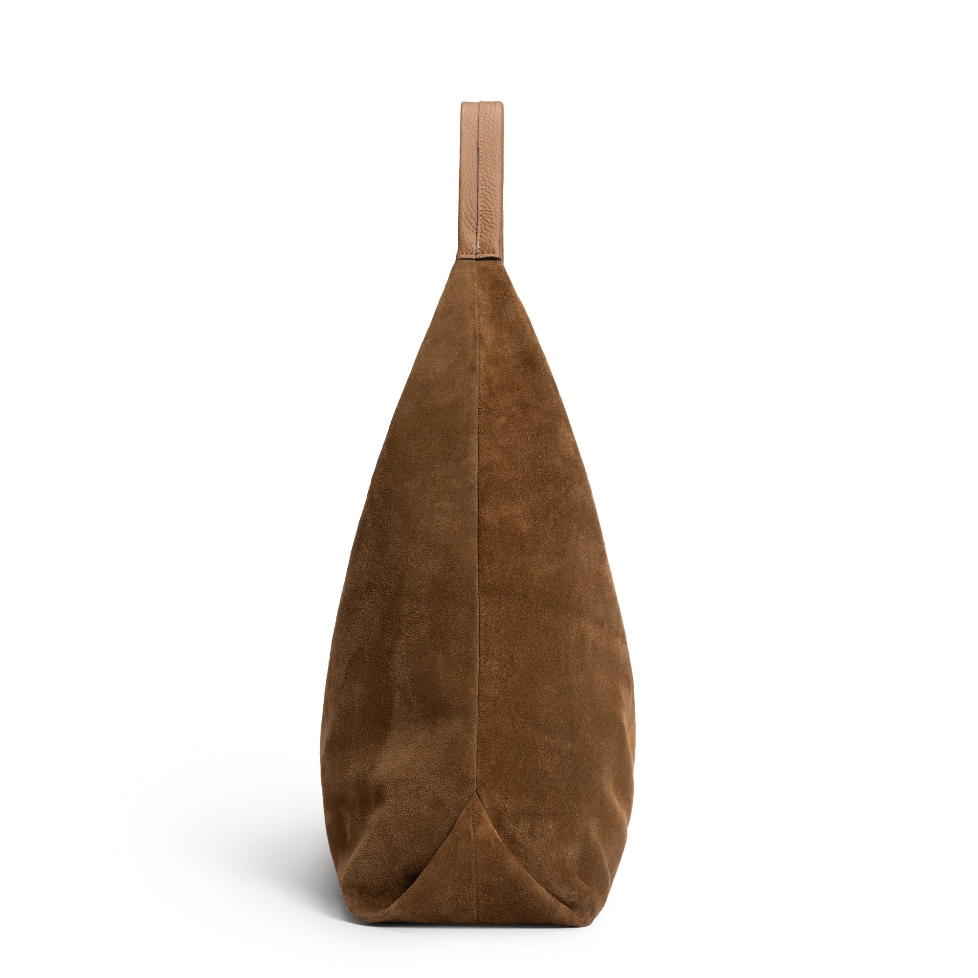 Honoré Grace brown suede shoulder bag