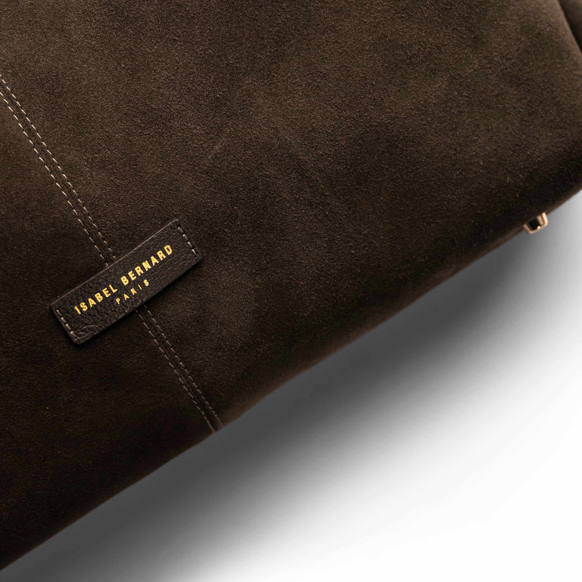 Honoré Grace dark brown suede shoulder bag
