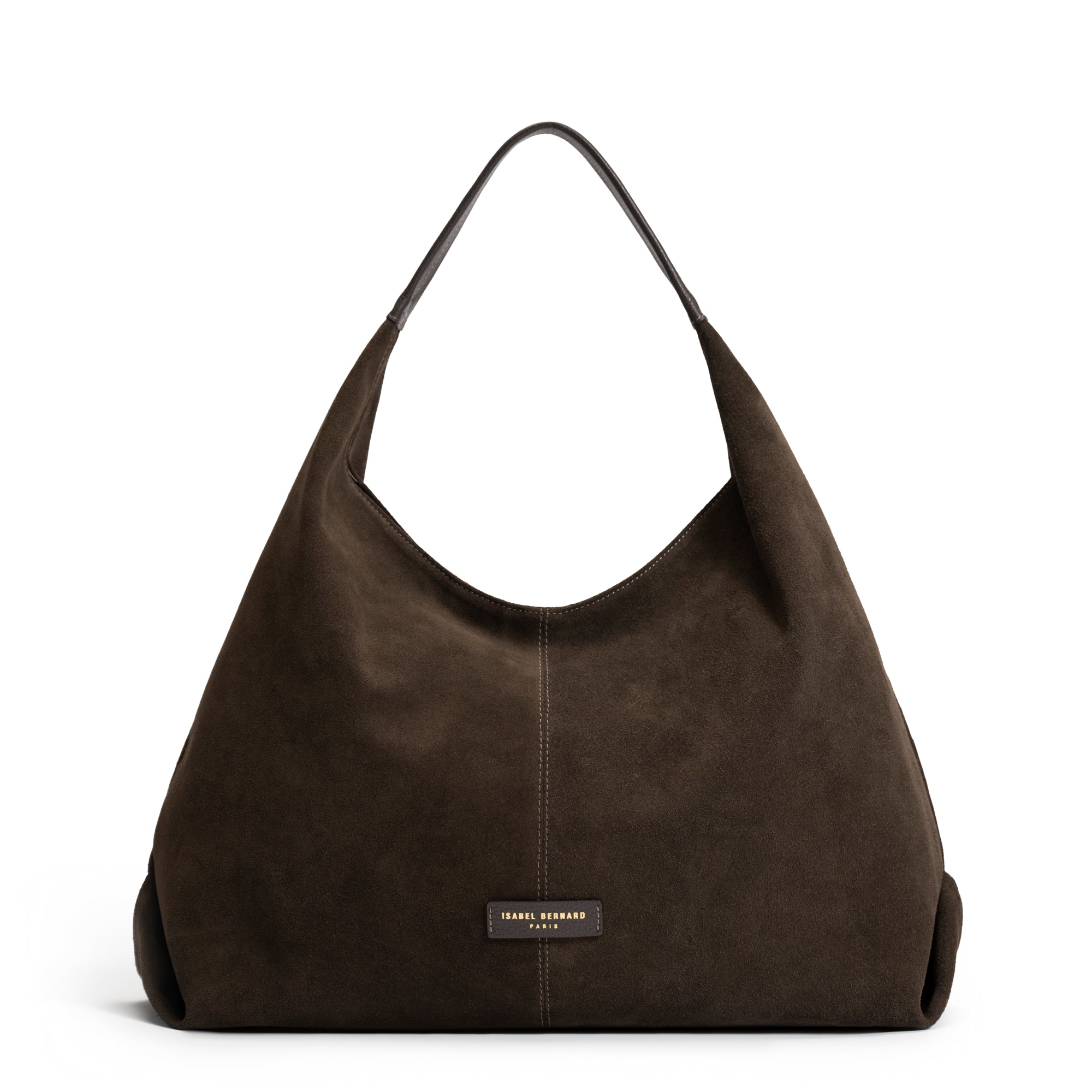 Honoré Grace dark brown suede shoulder bag