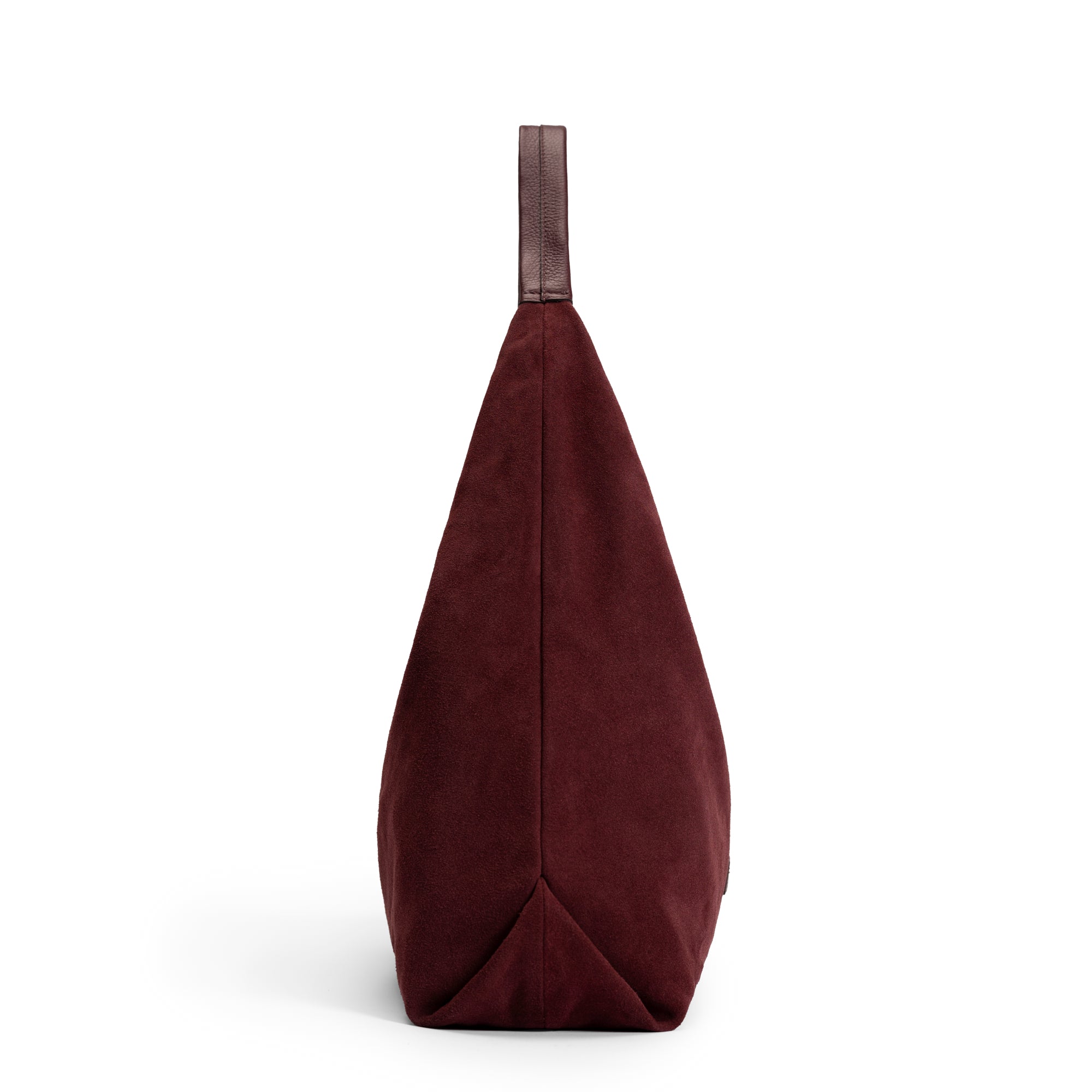 Honoré Grace dark bordeaux suede shoulder bag