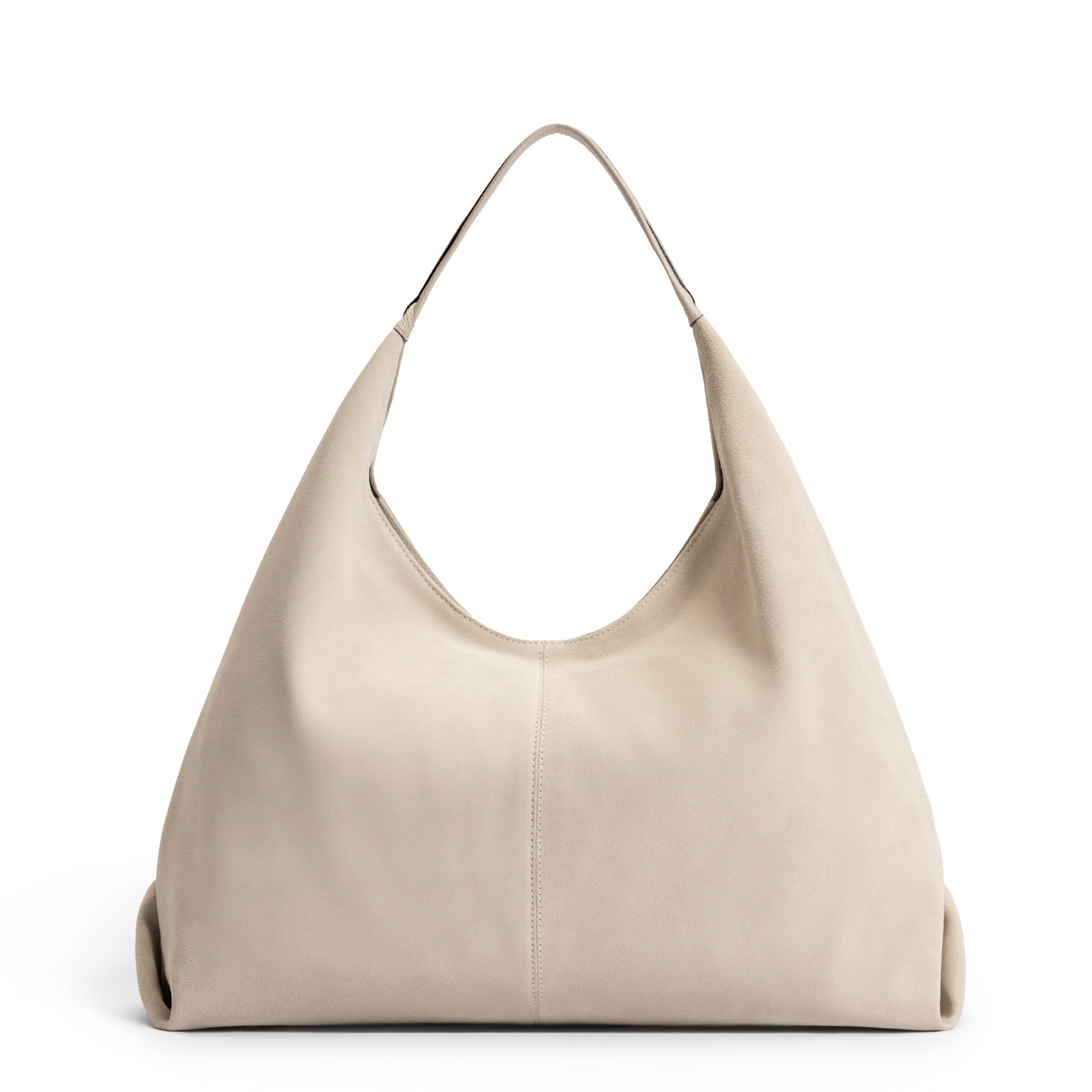 Honoré Grace cream suede shoulder bag