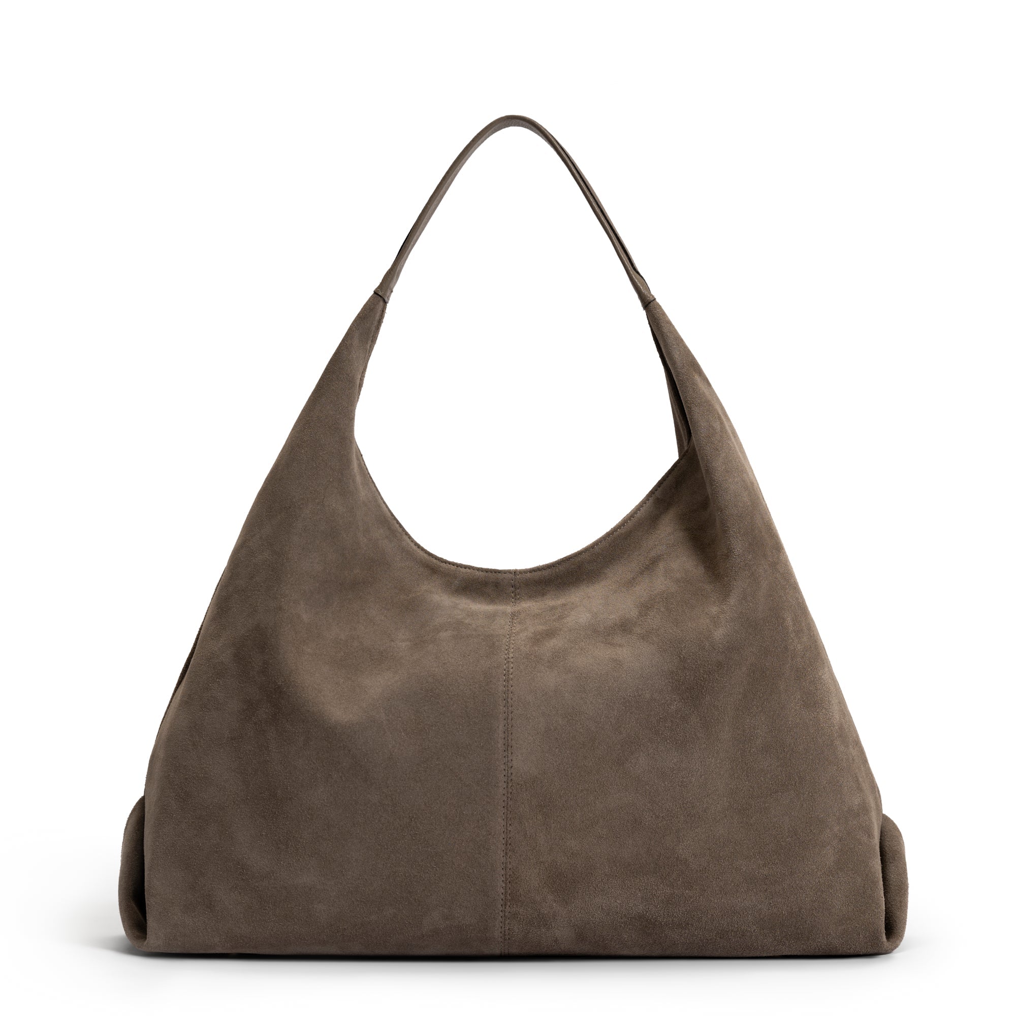 Honoré Grace taupe suede shoulder bag