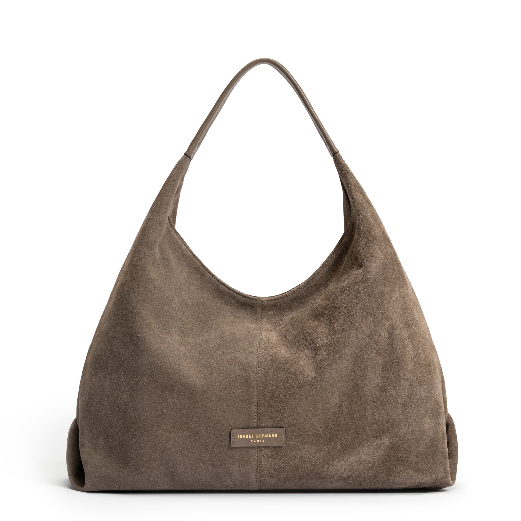 Honoré Grace taupe suede shoulder bag
