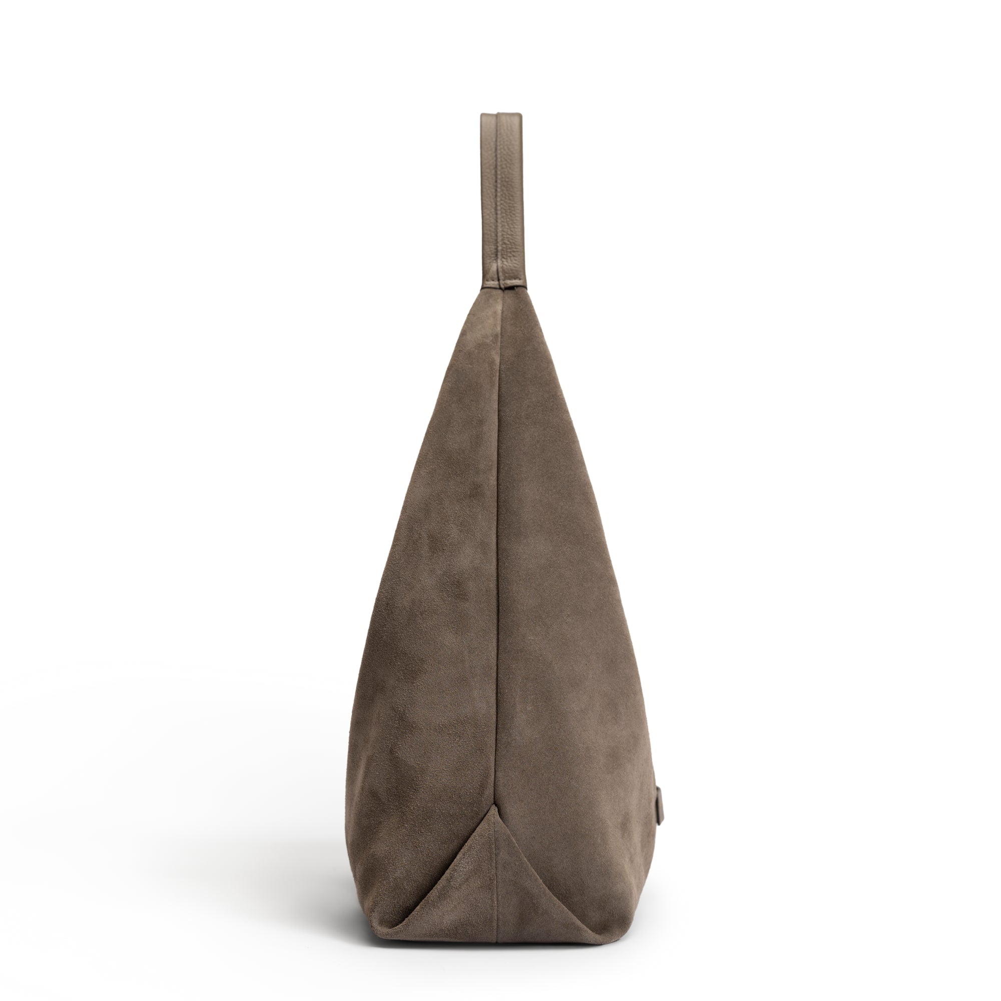 Honoré Grace taupe suede shoulder bag