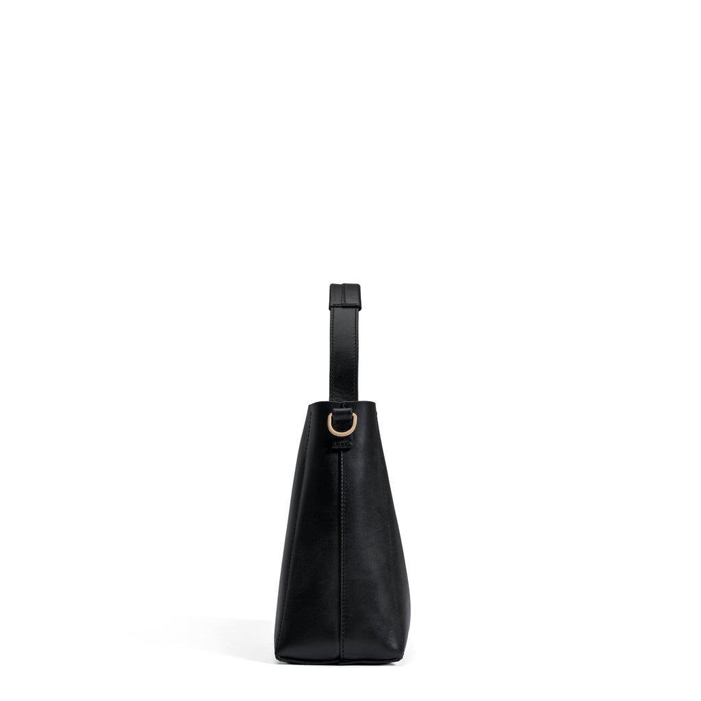 Montmartre Béatrice Midi black vegetable tanned leather handbag