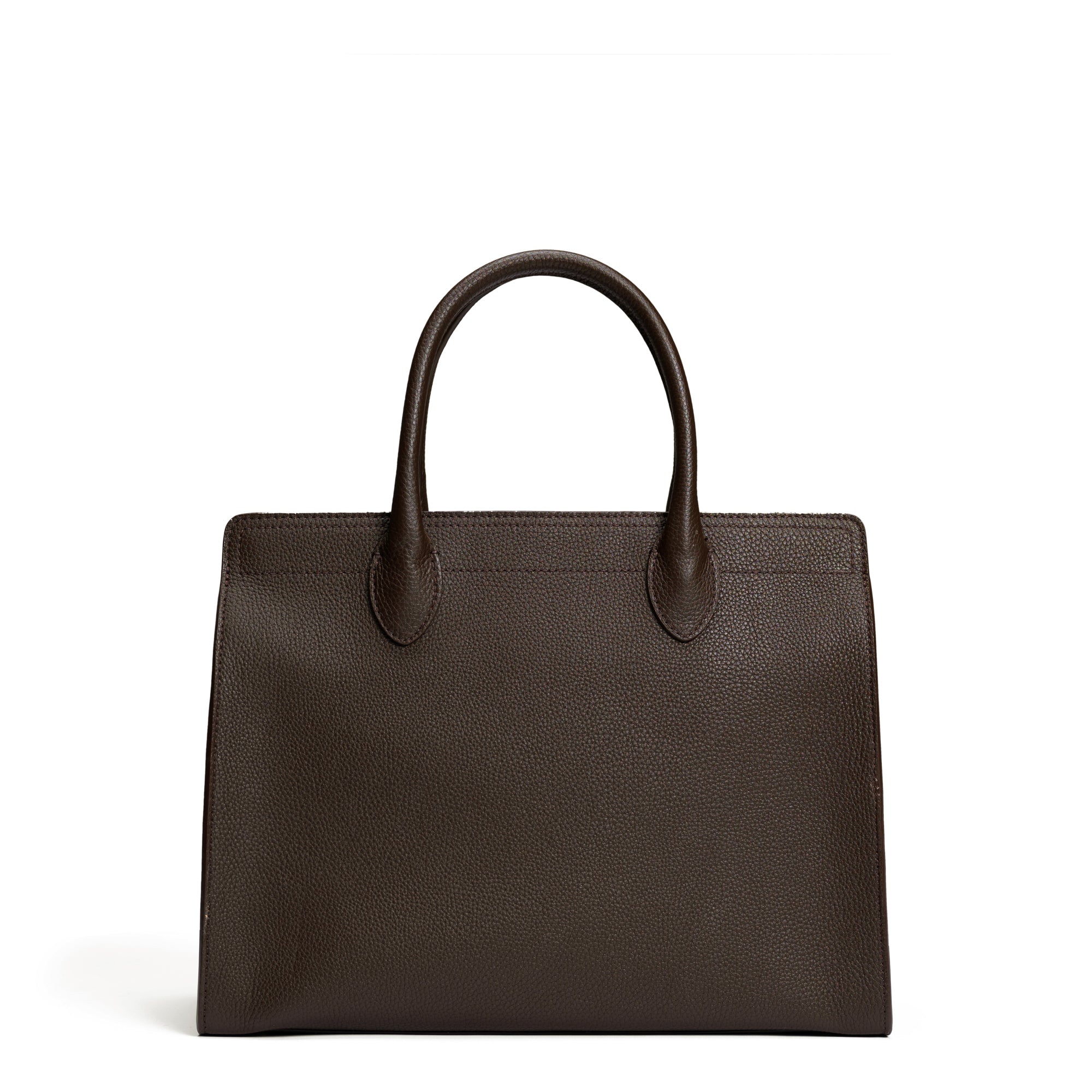 Honoré Nadine brown calfskin leather handbag with 13 inch laptop pocket
