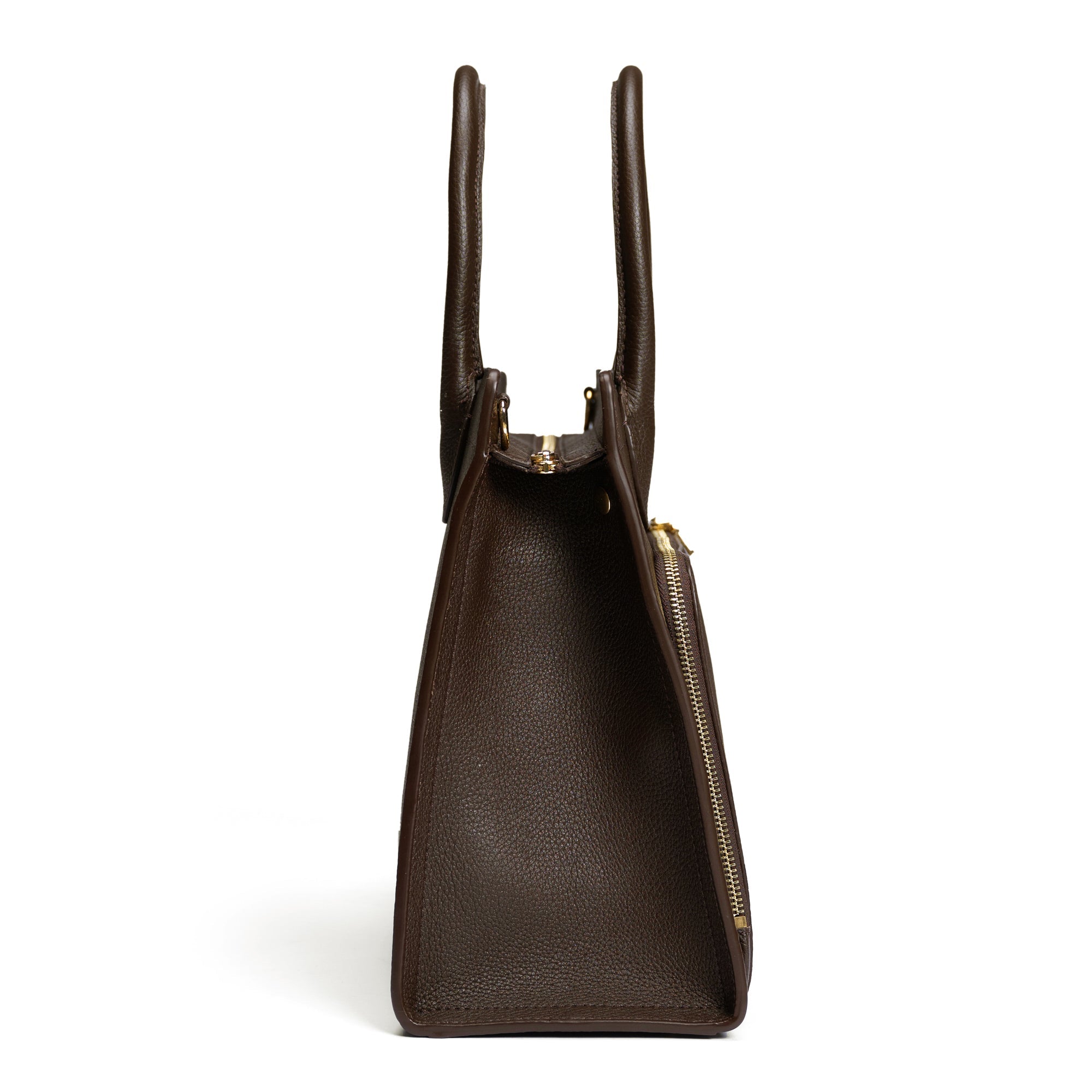 Honoré Nadine brown calfskin leather handbag with 13 inch laptop pocket
