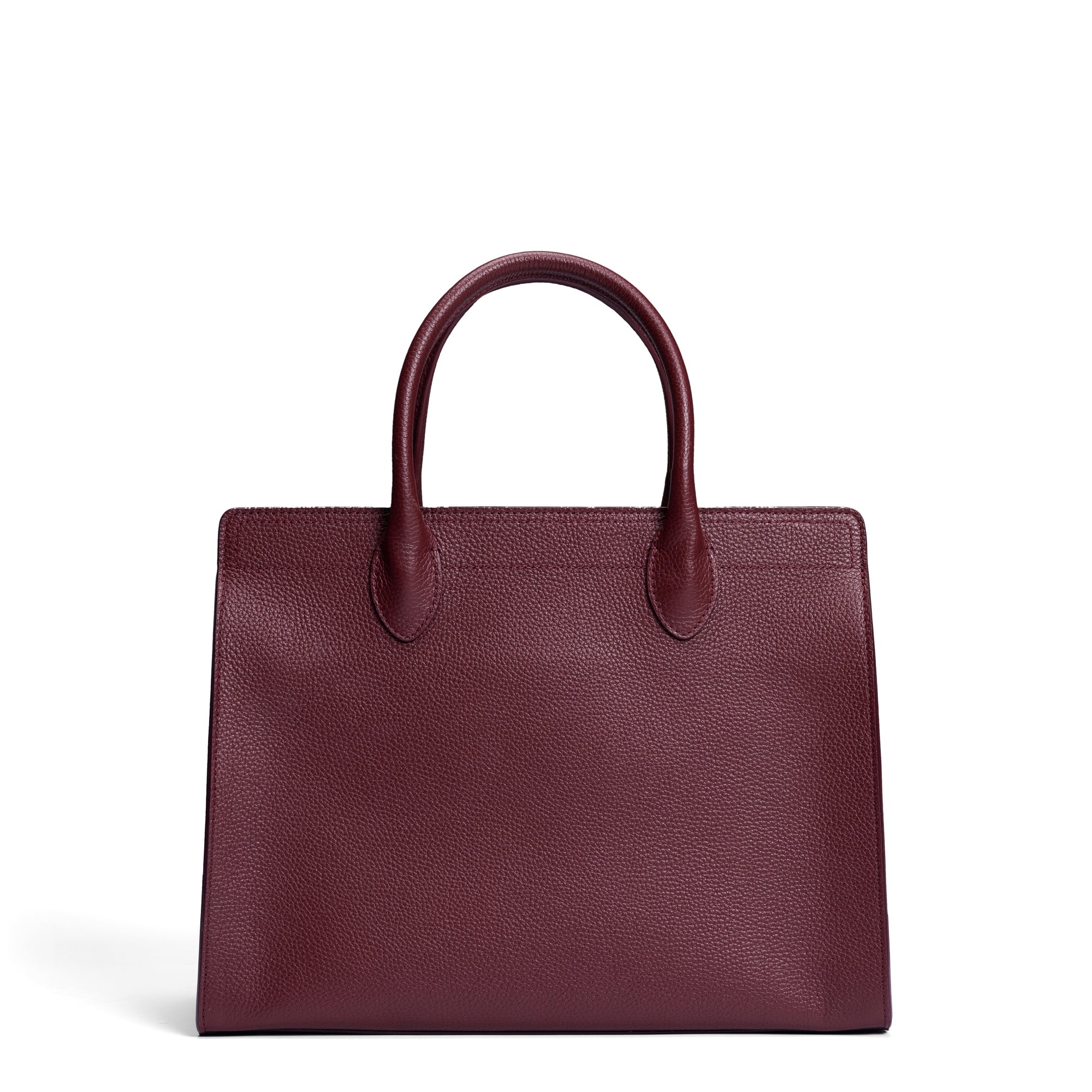 Honoré Nadine red calfskin leather handbag with 13 inch laptop pocket