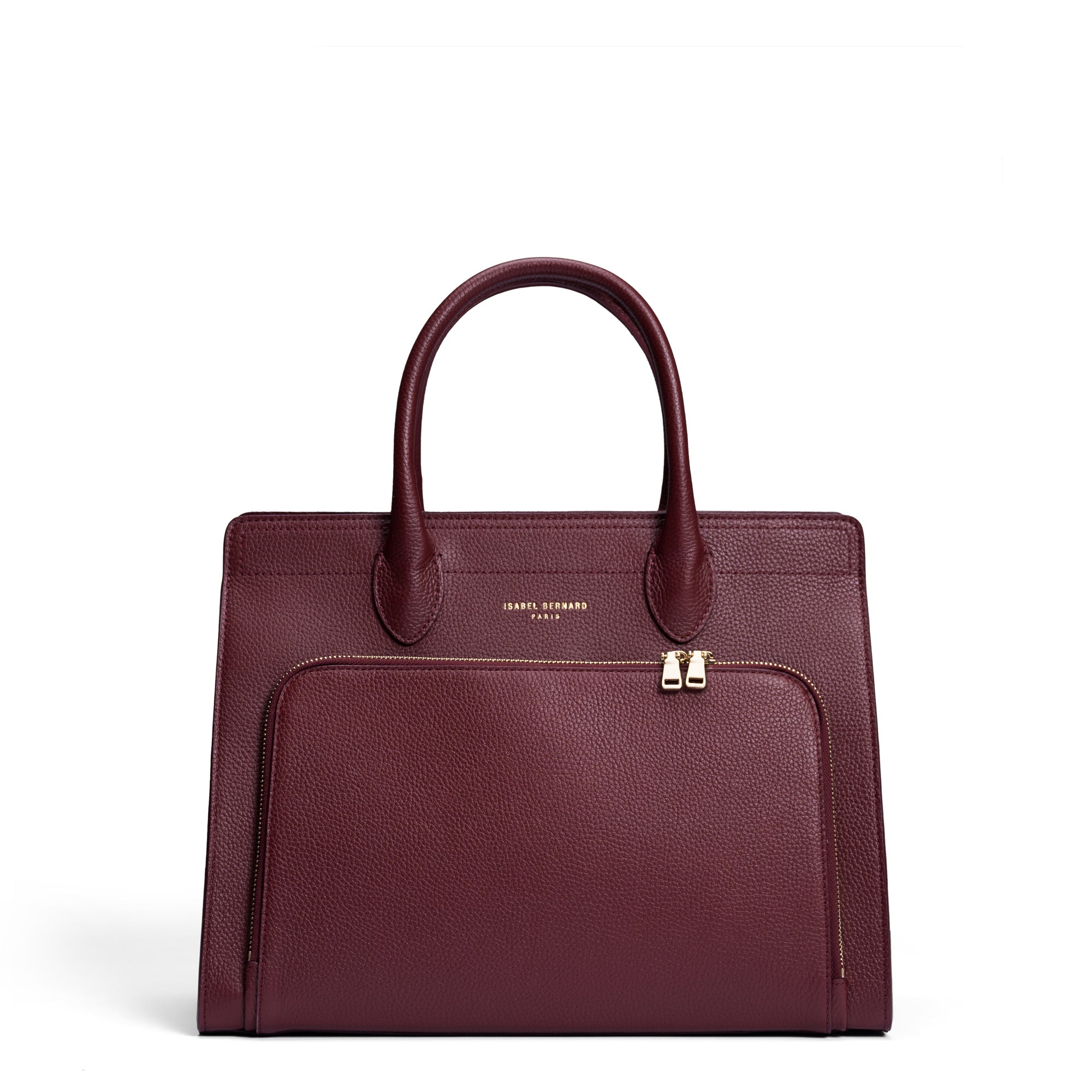 Honoré Nadine red calfskin leather handbag with 13 inch laptop pocket