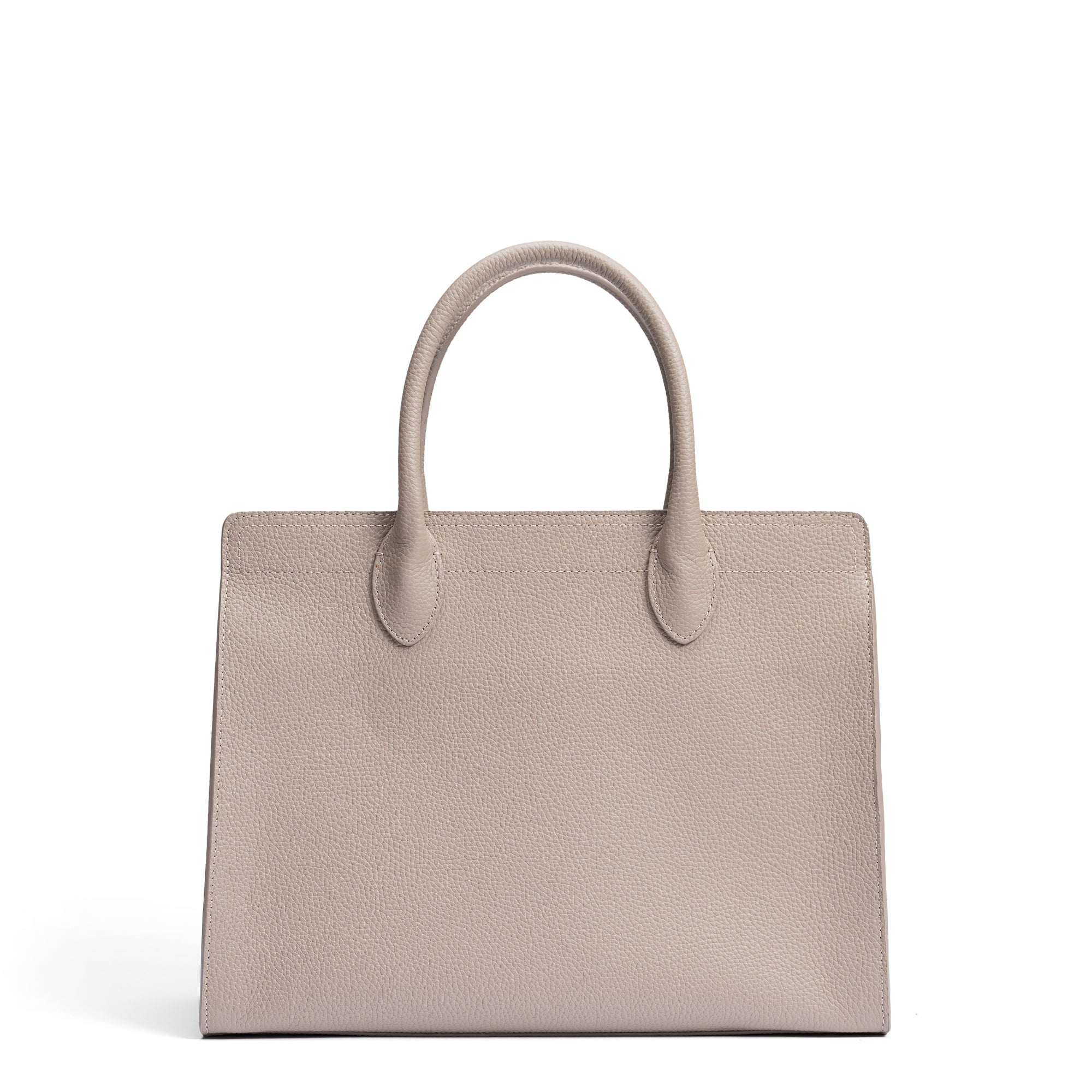 Honoré Nadine taupe calfskin leather handbag with 13 inch laptop pocket