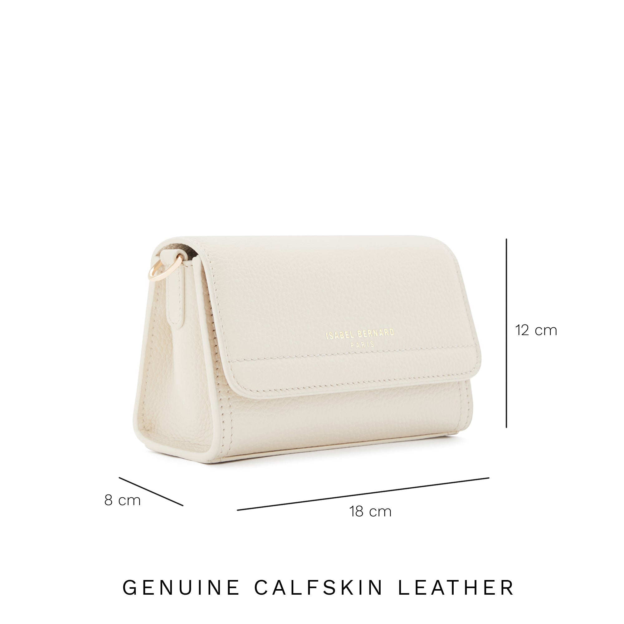 Femme Forte Kim cream calfskin leather crossbody bag