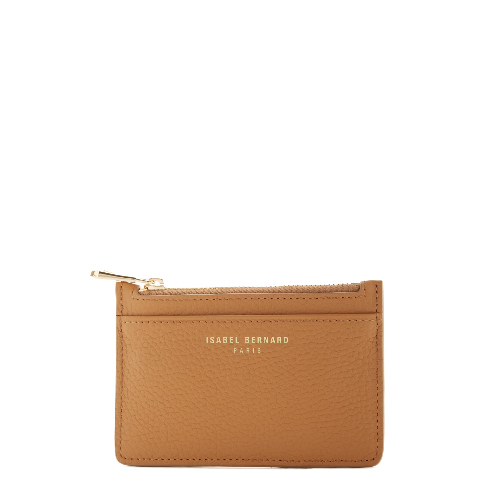 Cadeau d'Isabel camel calfskin leather handbag and cardholder set