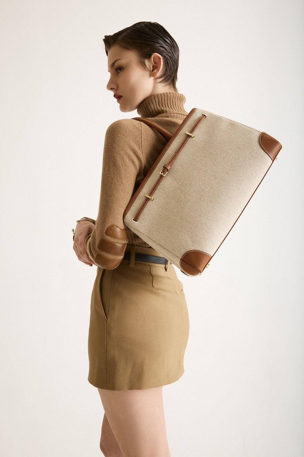 Caramel Canvas Book Tote Bag 33 (Final Sale)
