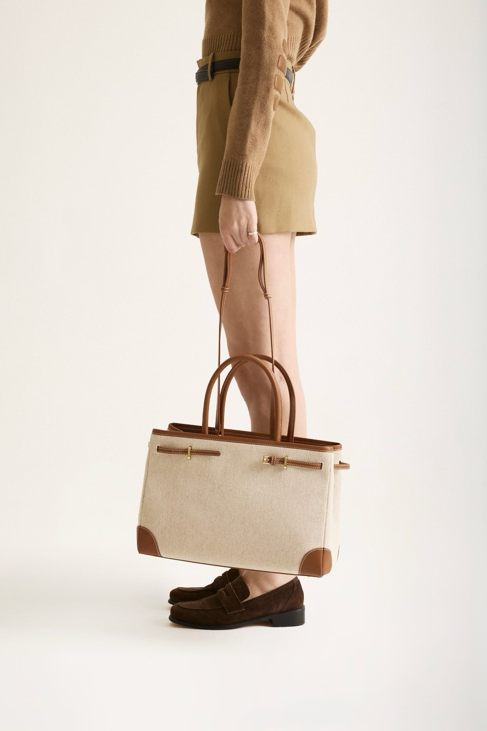 Caramel Canvas Book Tote Bag 33 (Final Sale)