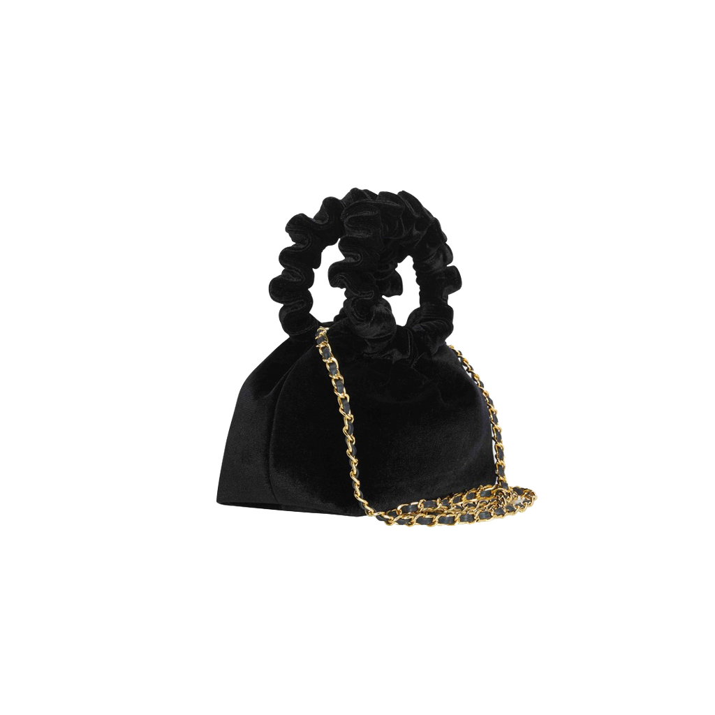 Mini Black Velvet Cloud Bag (Final Sale)