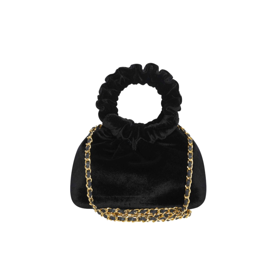 Mini Black Velvet Cloud Bag (Final Sale)