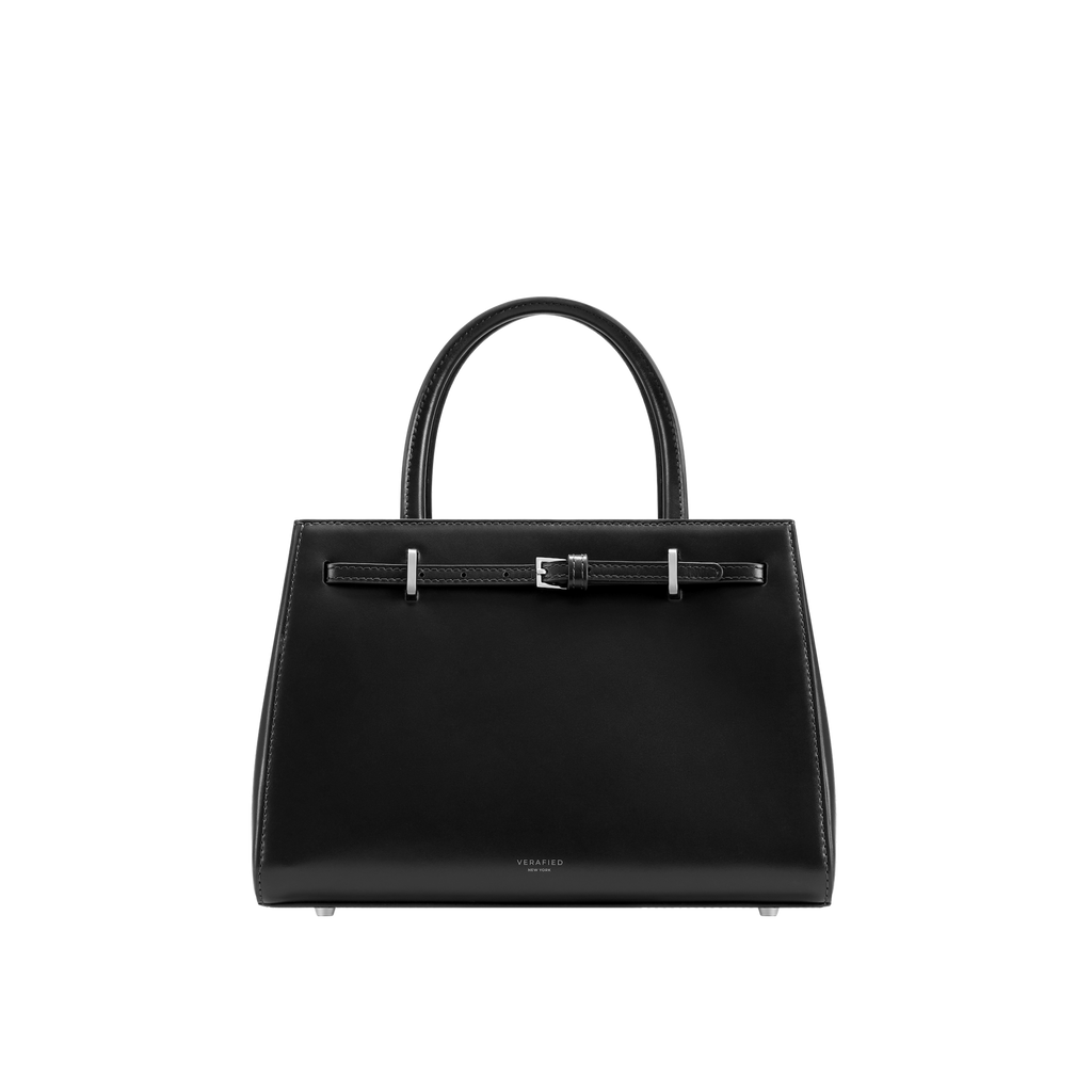 Noir Leather Book Tote Bag 25