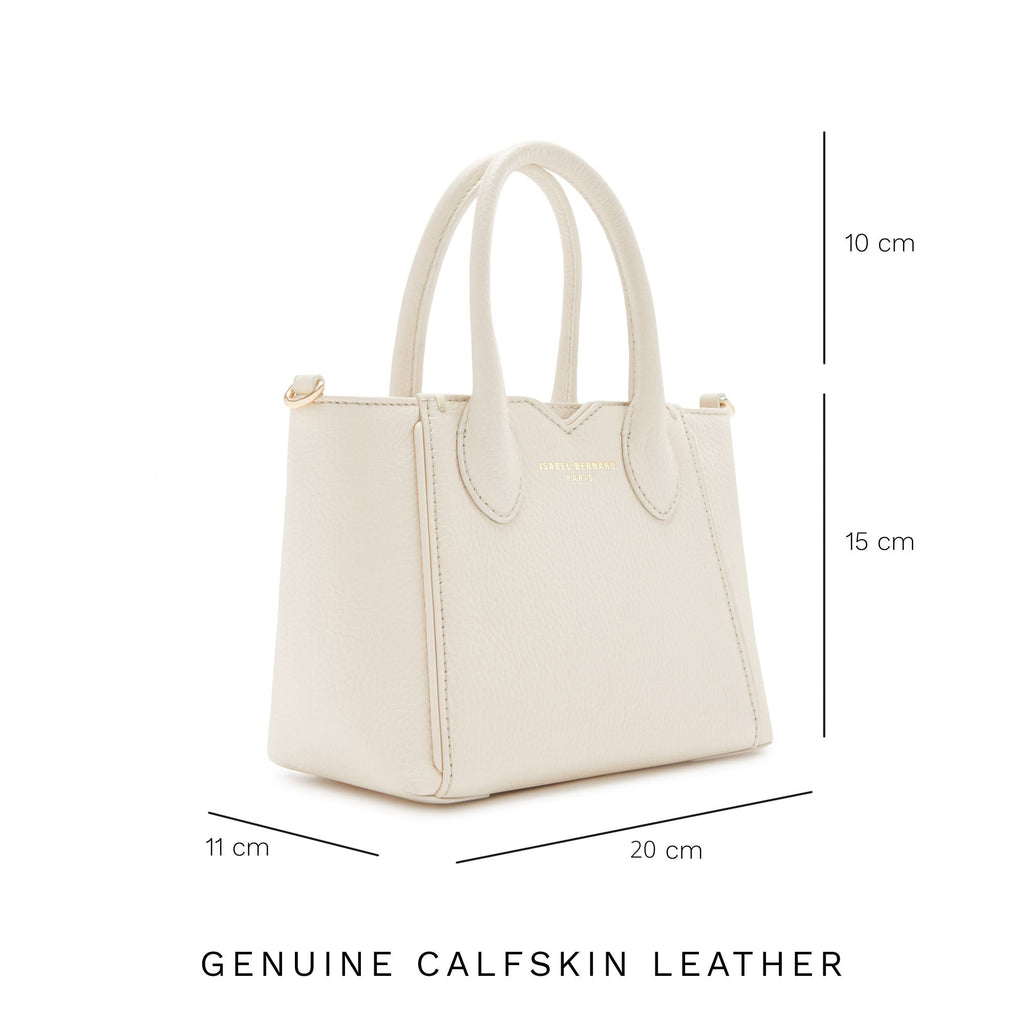 Honoré Cloe Mini cream calfskin leather handbag