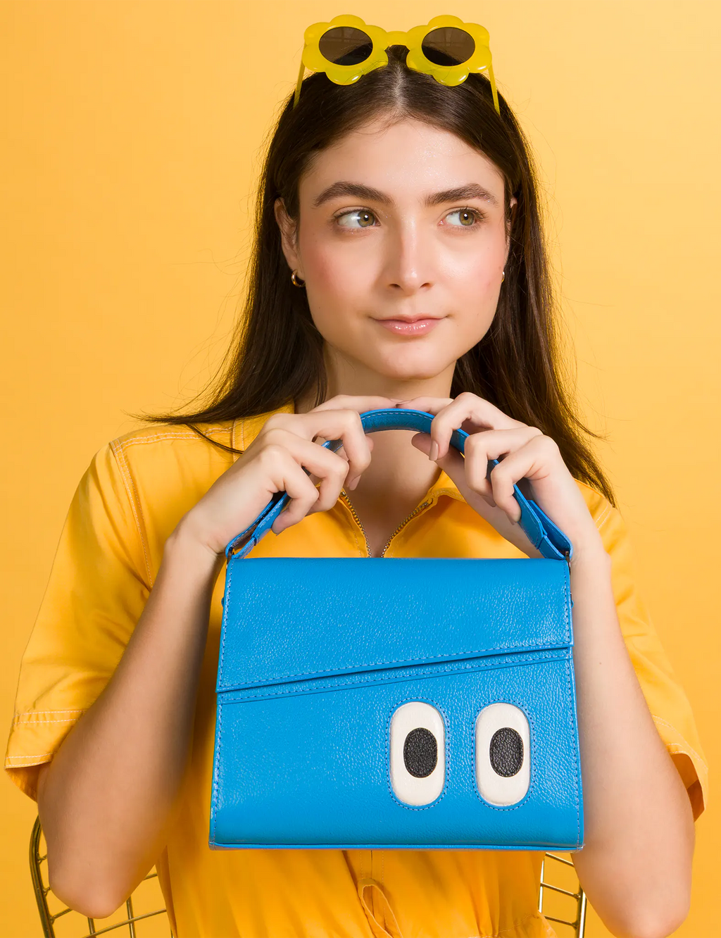 Anastasio Mini Crossbody Handbag Ibiza Blue Leather - Look Up 👀