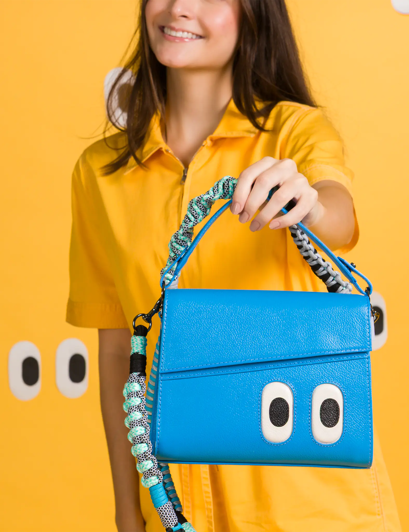 Anastasio Mini Crossbody Handbag Ibiza Blue Leather - Look Up 👀