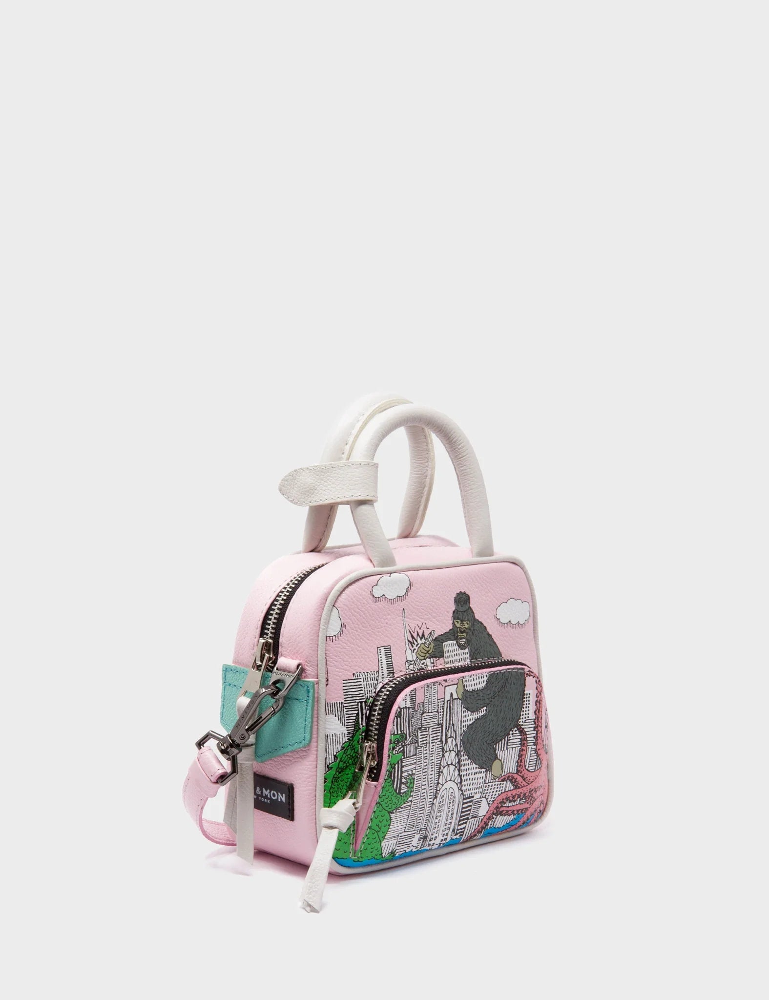 Marino Mini Crossbody Parfait Pink Leather Bag - Hairy Harold Design