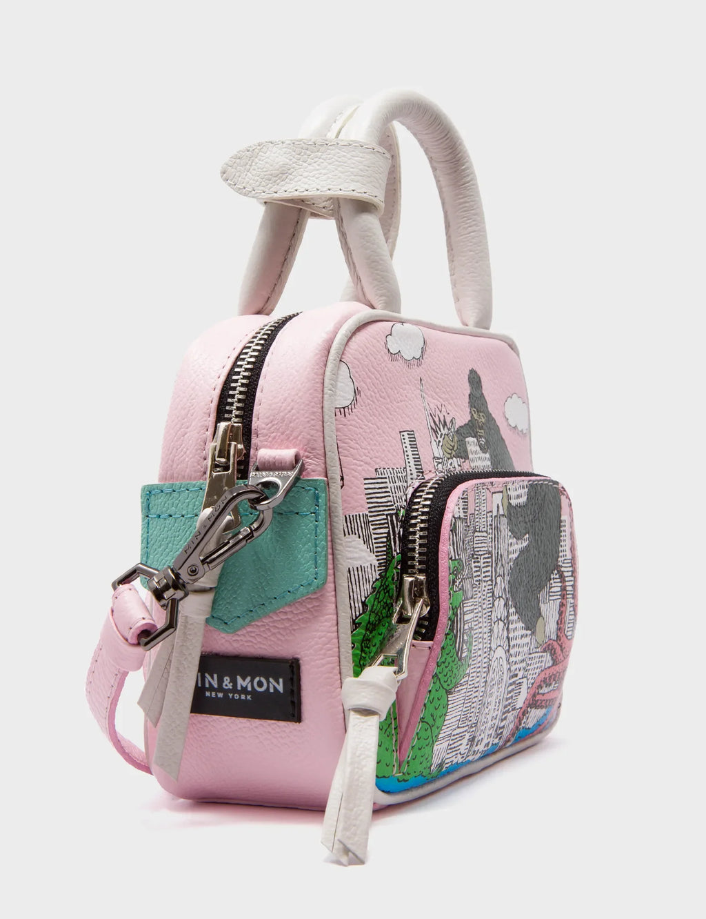 Marino Mini Crossbody Parfait Pink Leather Bag - Hairy Harold Design