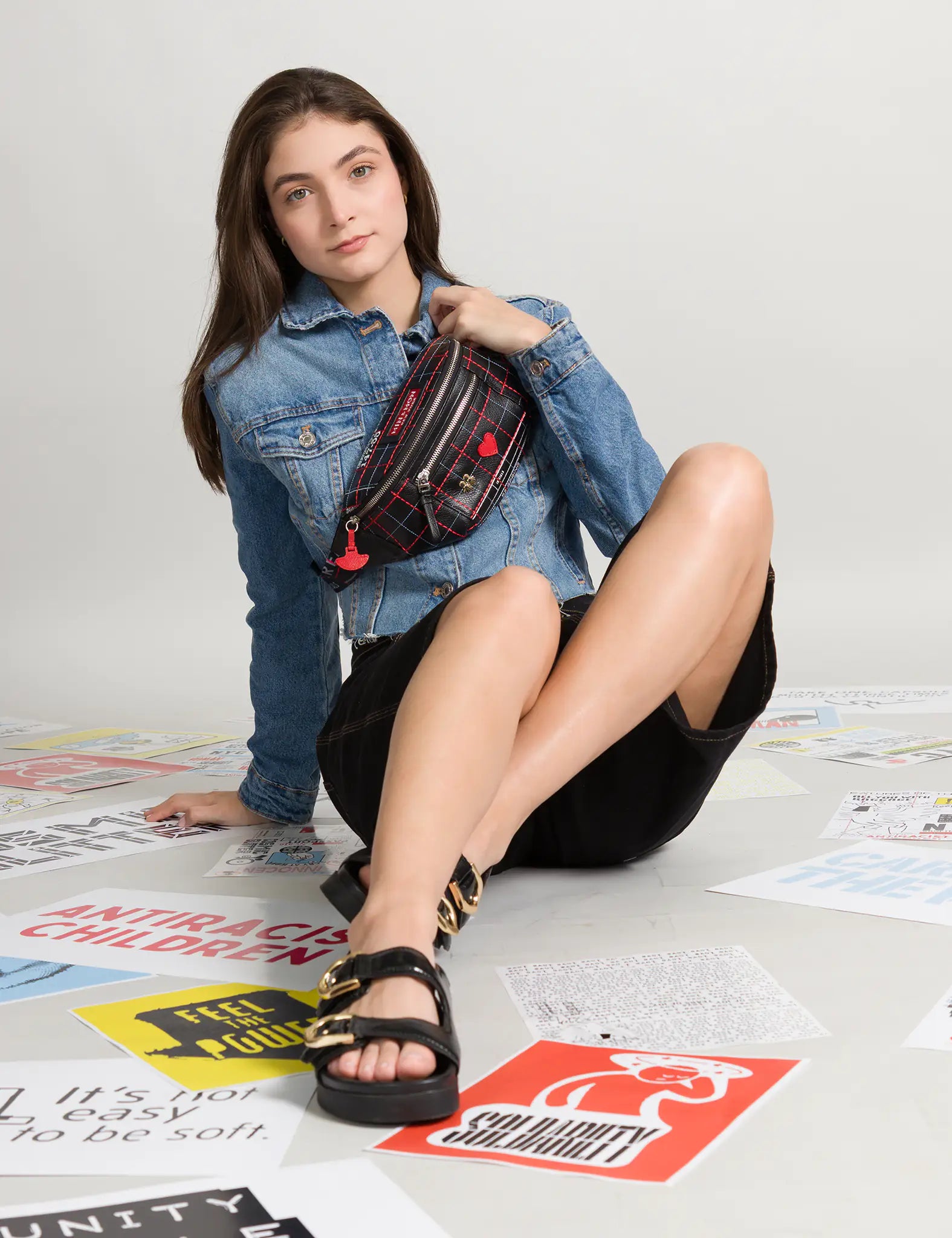 Harold Fanny Pack Black Leather - Lovestitch Design