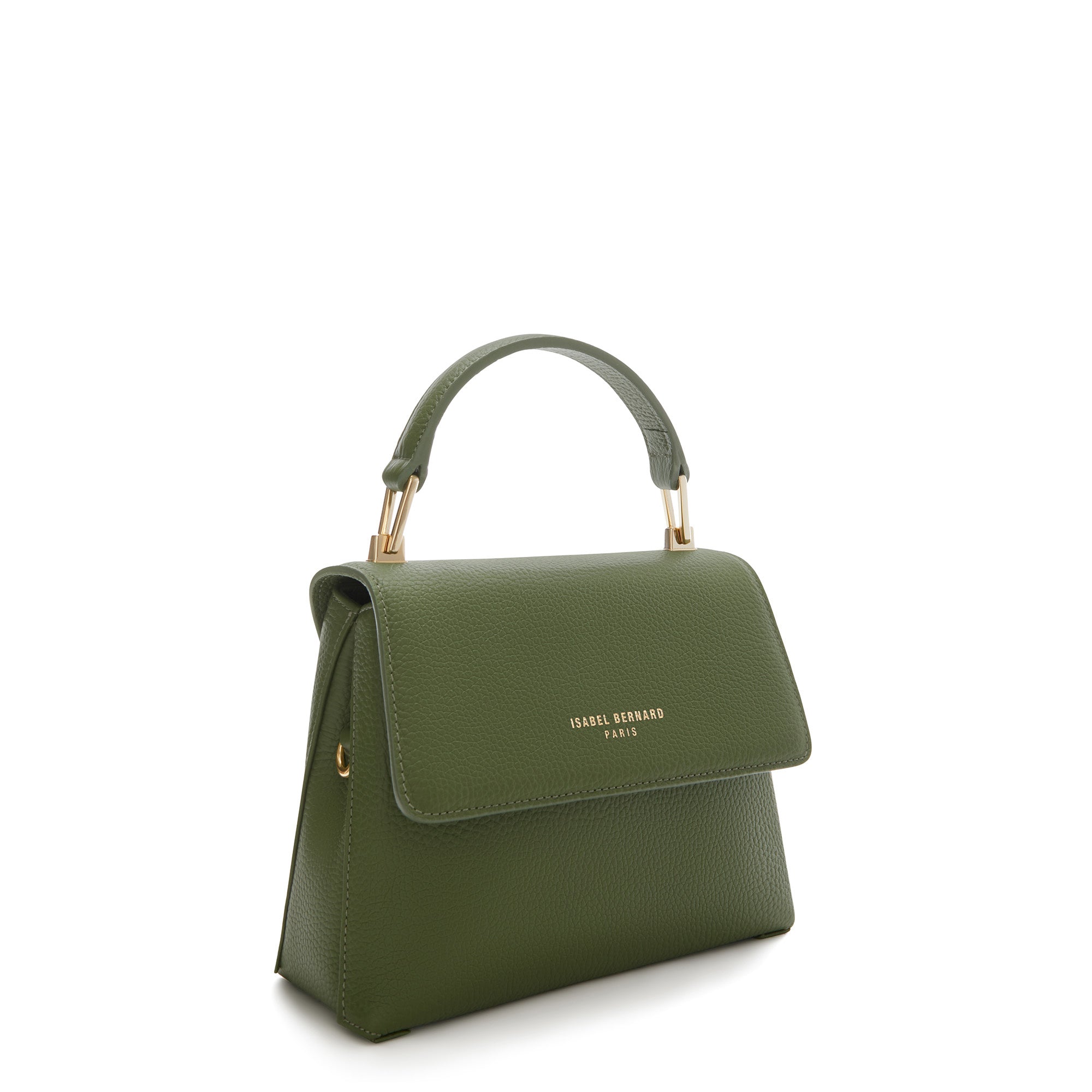 Femme Forte Heline green calfskin leather handbag