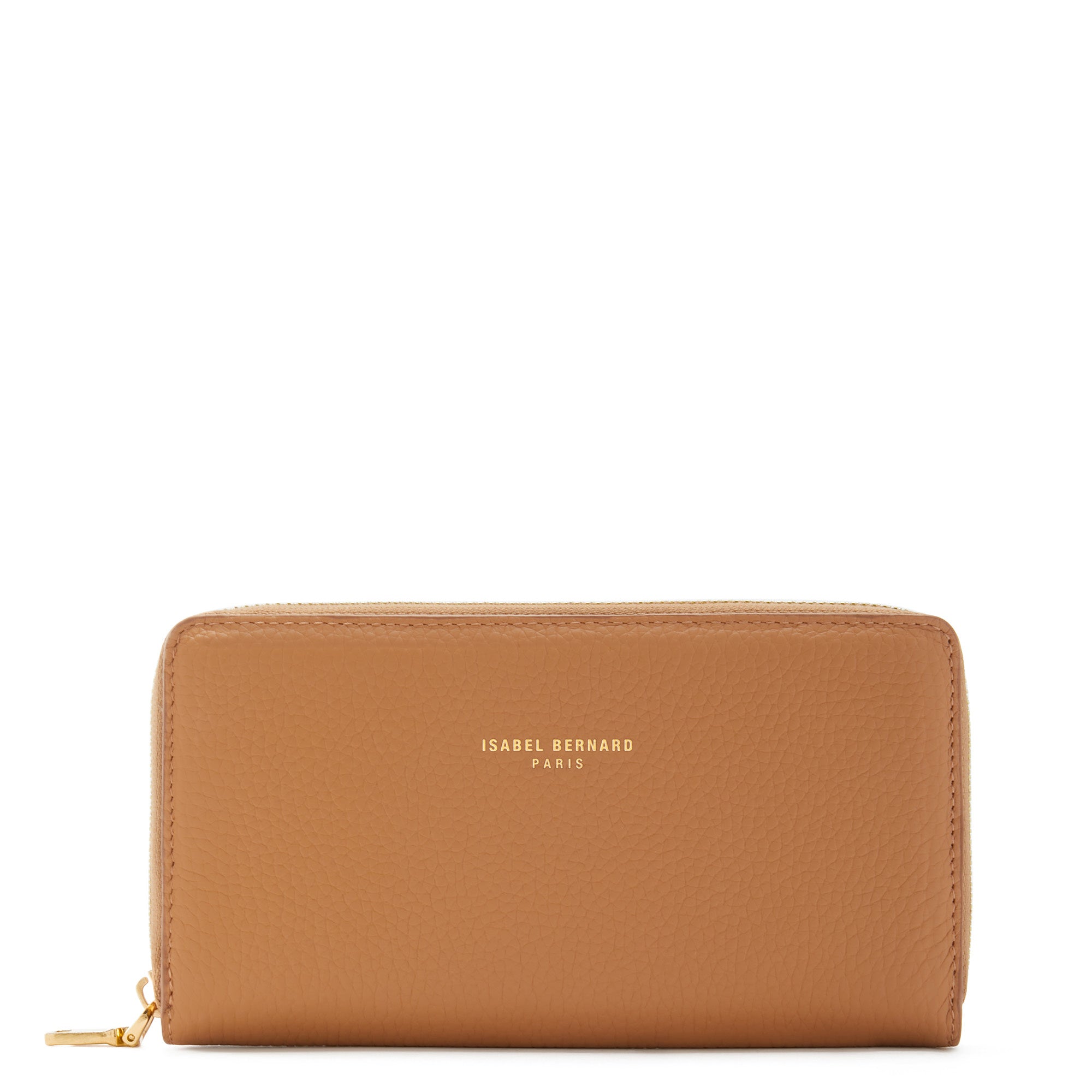 Cadeau d'Isabel camel calfskin leather shopper and wallet set