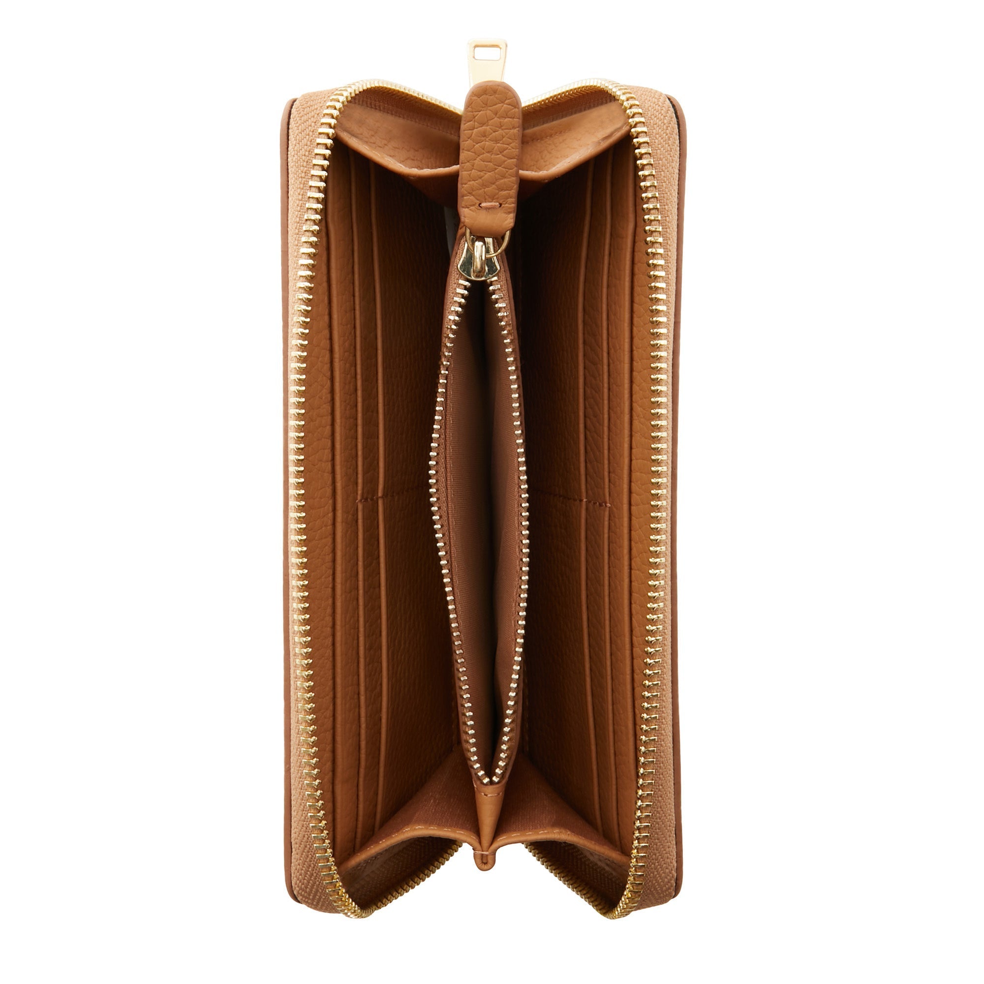 Cadeau d'Isabel camel calfskin leather shopper and wallet set