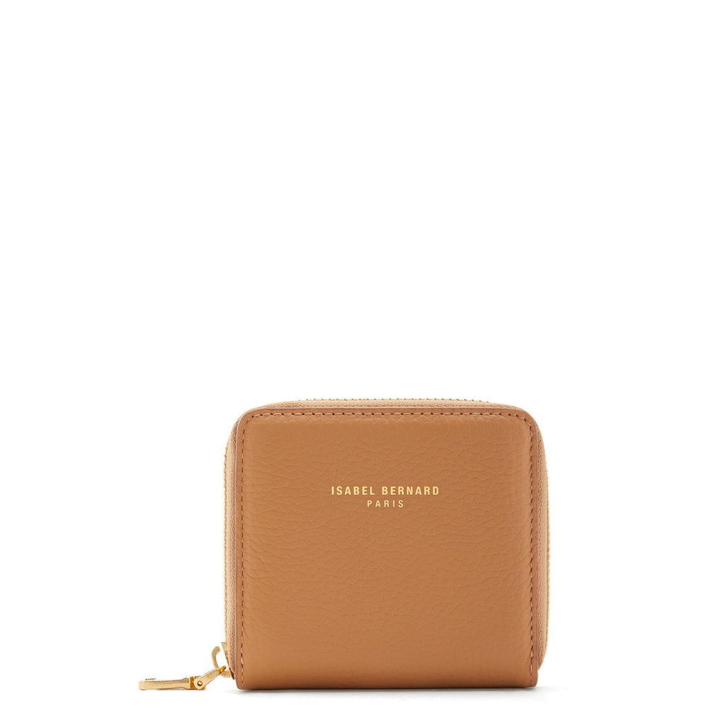 Cadeau d'Isabel camel calfskin leather shopper and wallet set