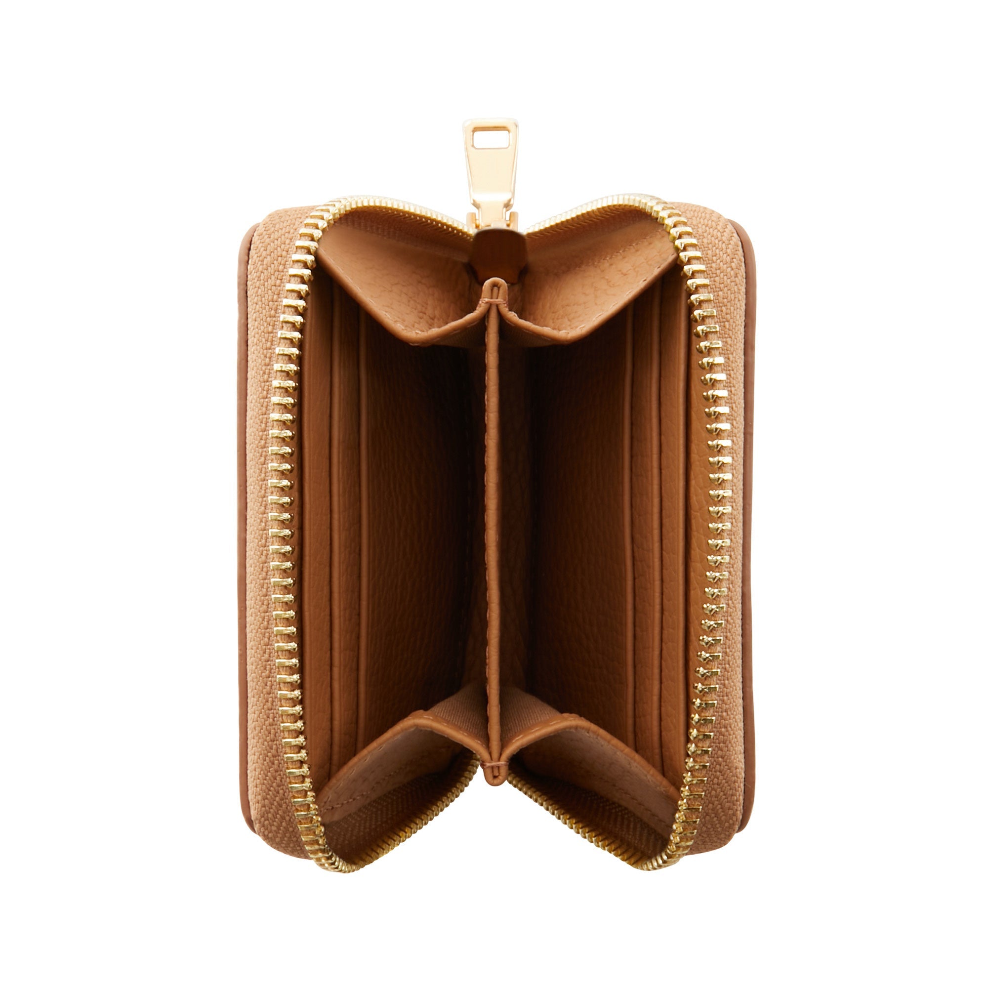 Cadeau d'Isabel camel calfskin leather handbag and wallet set