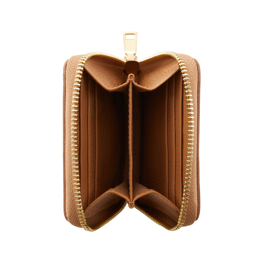 Cadeau d'Isabel camel calfskin leather shopper and wallet set