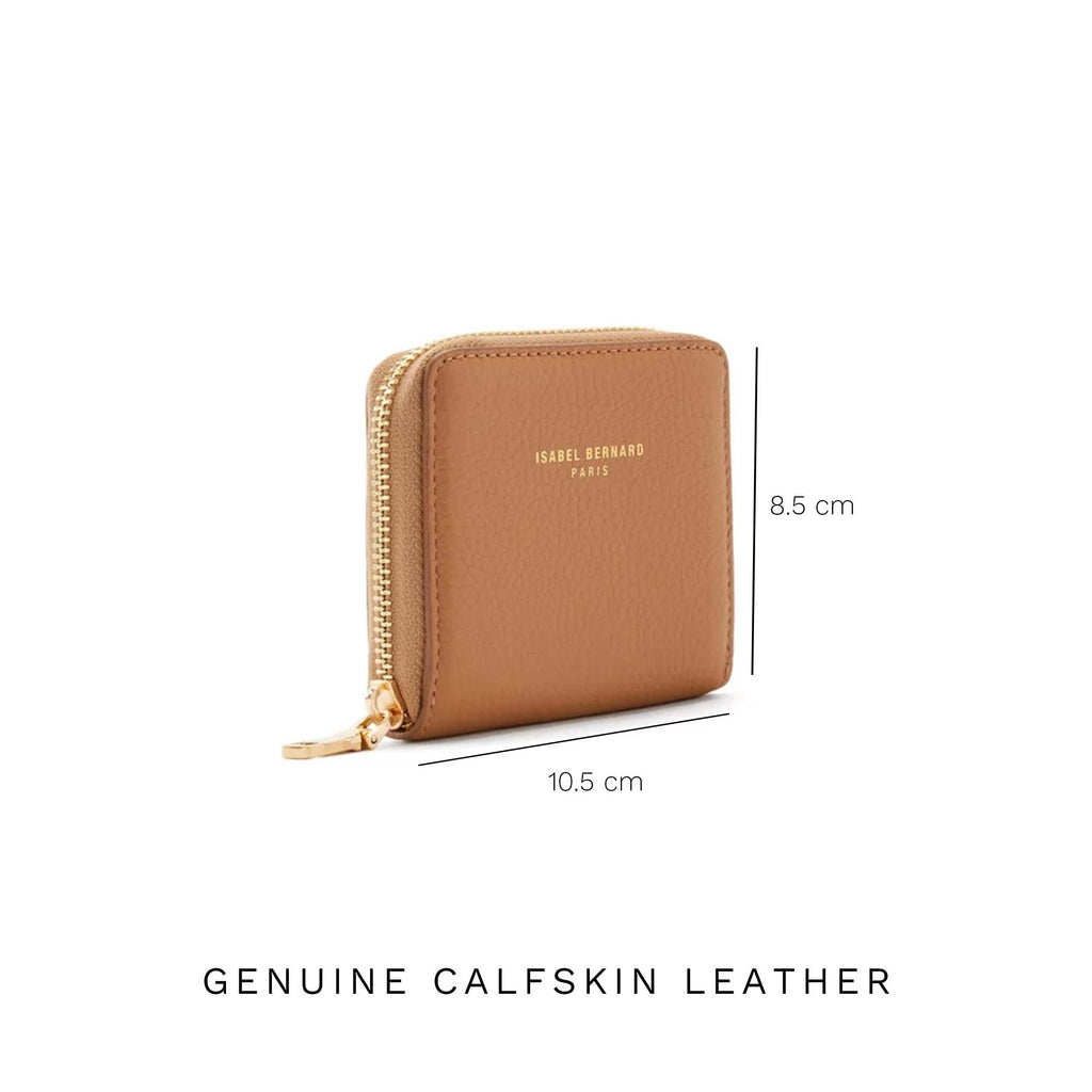 Cadeau d'Isabel camel calfskin leather shopper and wallet set