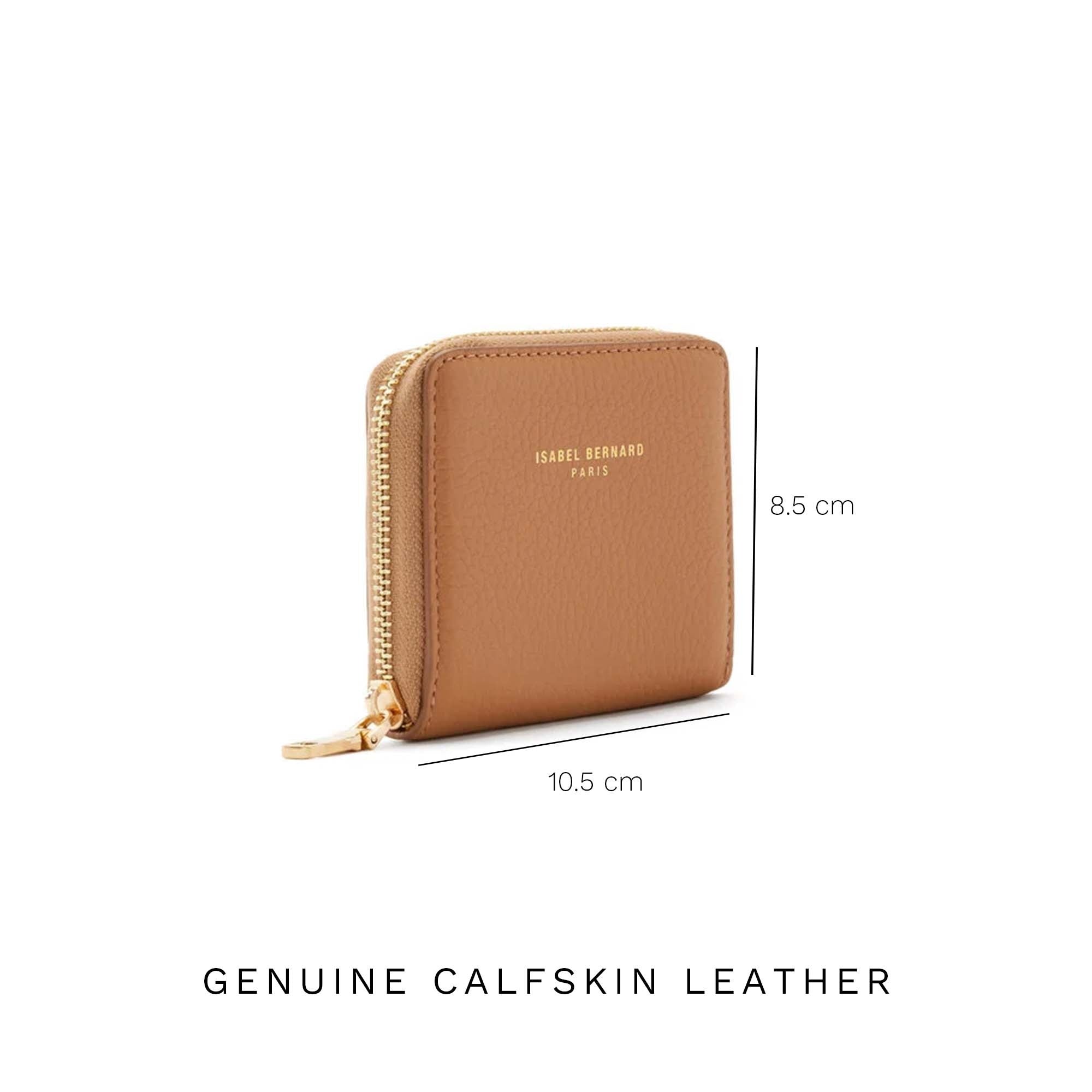 Cadeau d'Isabel camel calfskin leather shopper and wallet set