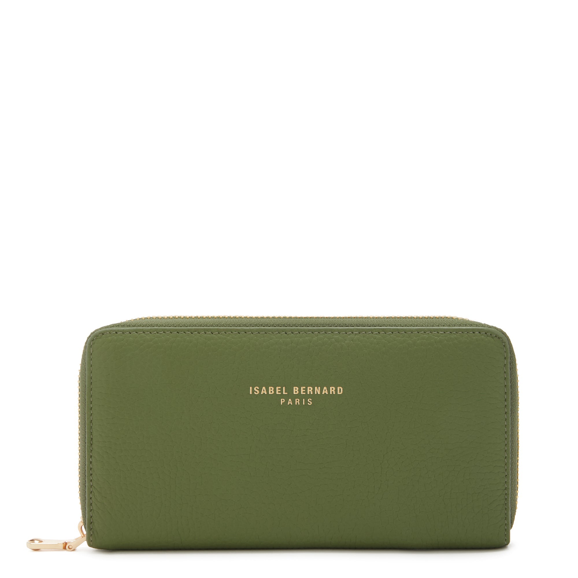 Cadeau d'Isabel green calfskin leather handbag and wallet set