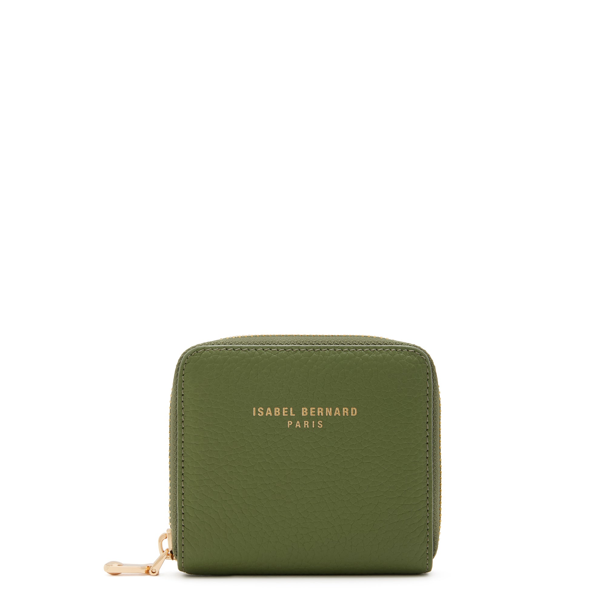 Cadeau d'Isabel green calfskin leather handbag and wallet set