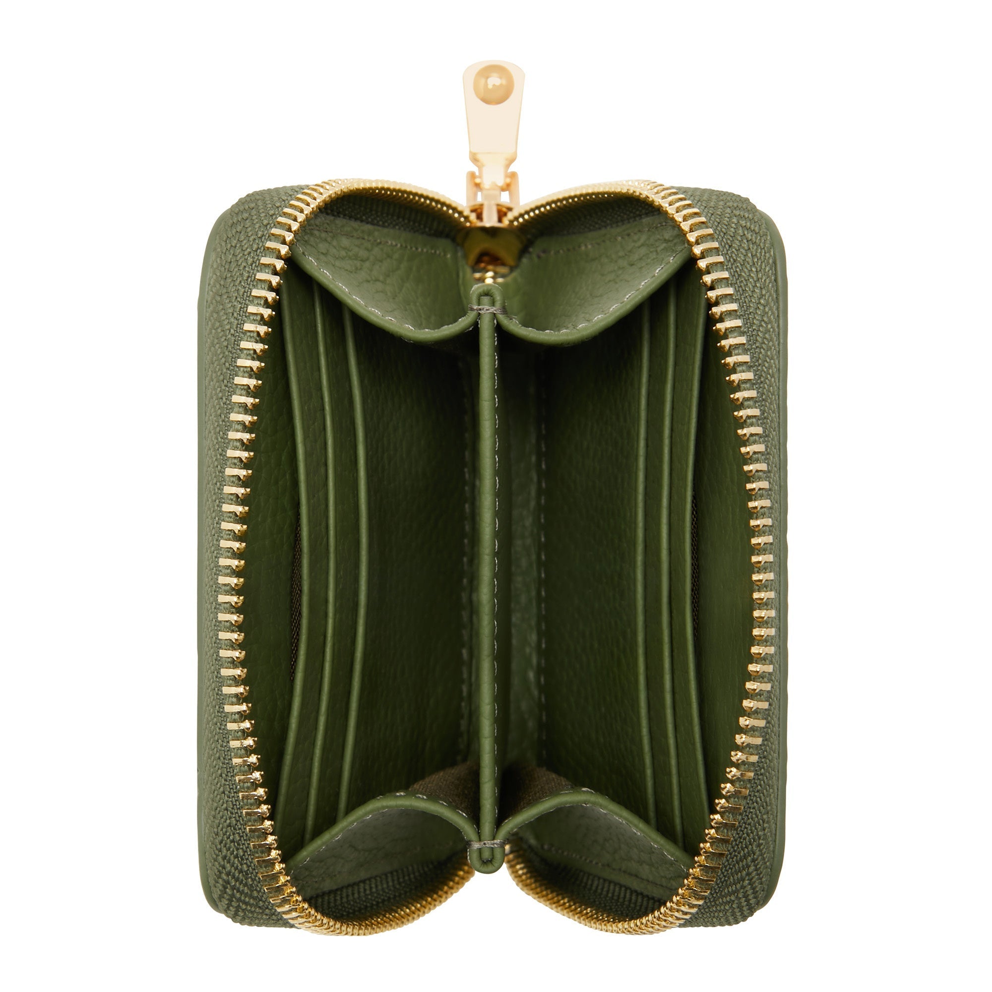 Cadeau d'Isabel green calfskin leather handbag and wallet set