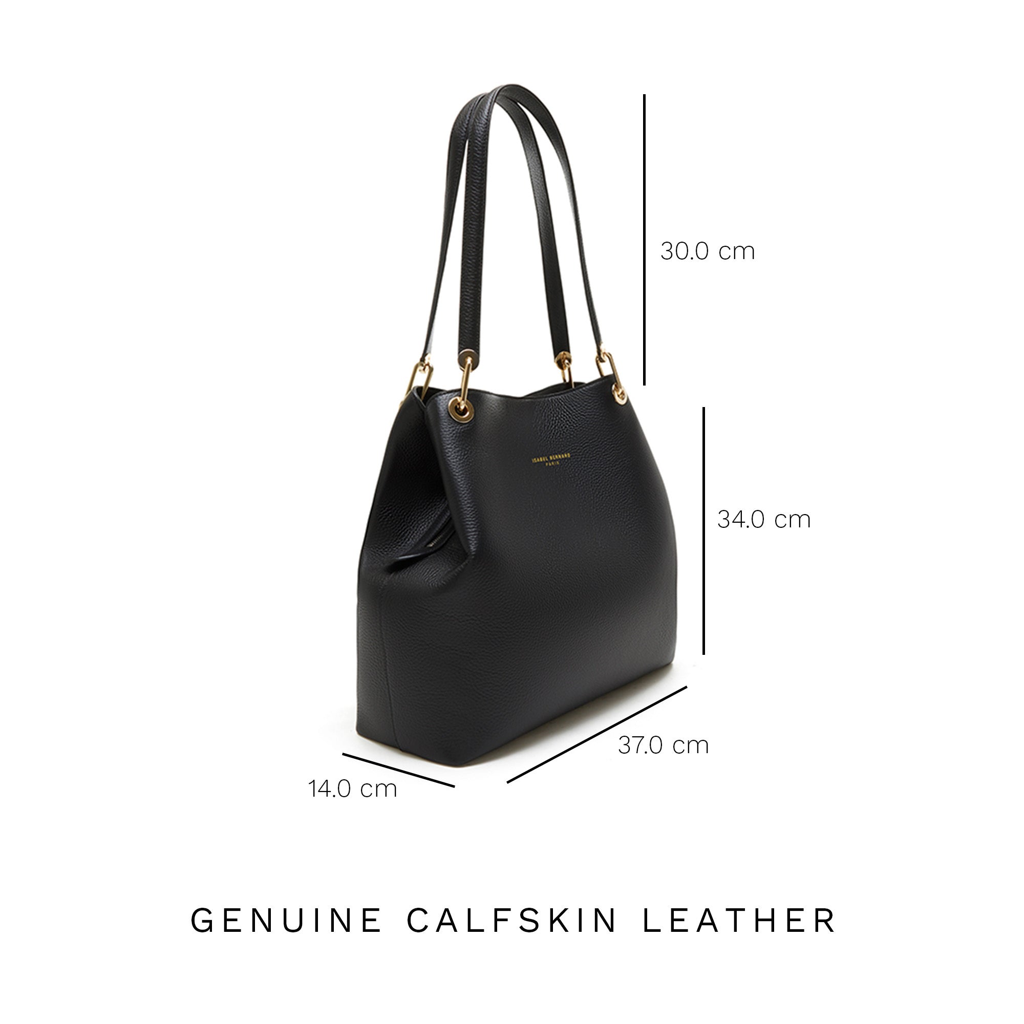Femme Forte Annabelle black calfskin leather shoulder bag