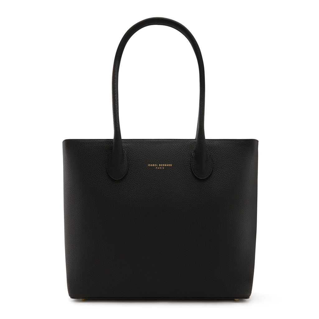 Cadeau d'Isabel black calfskin leather shopper and wallet set