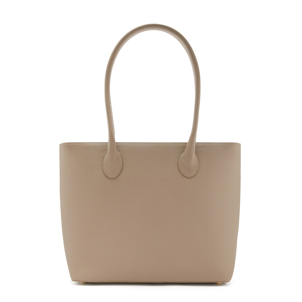 Honoré Lysanne taupe calfskin leather shopper