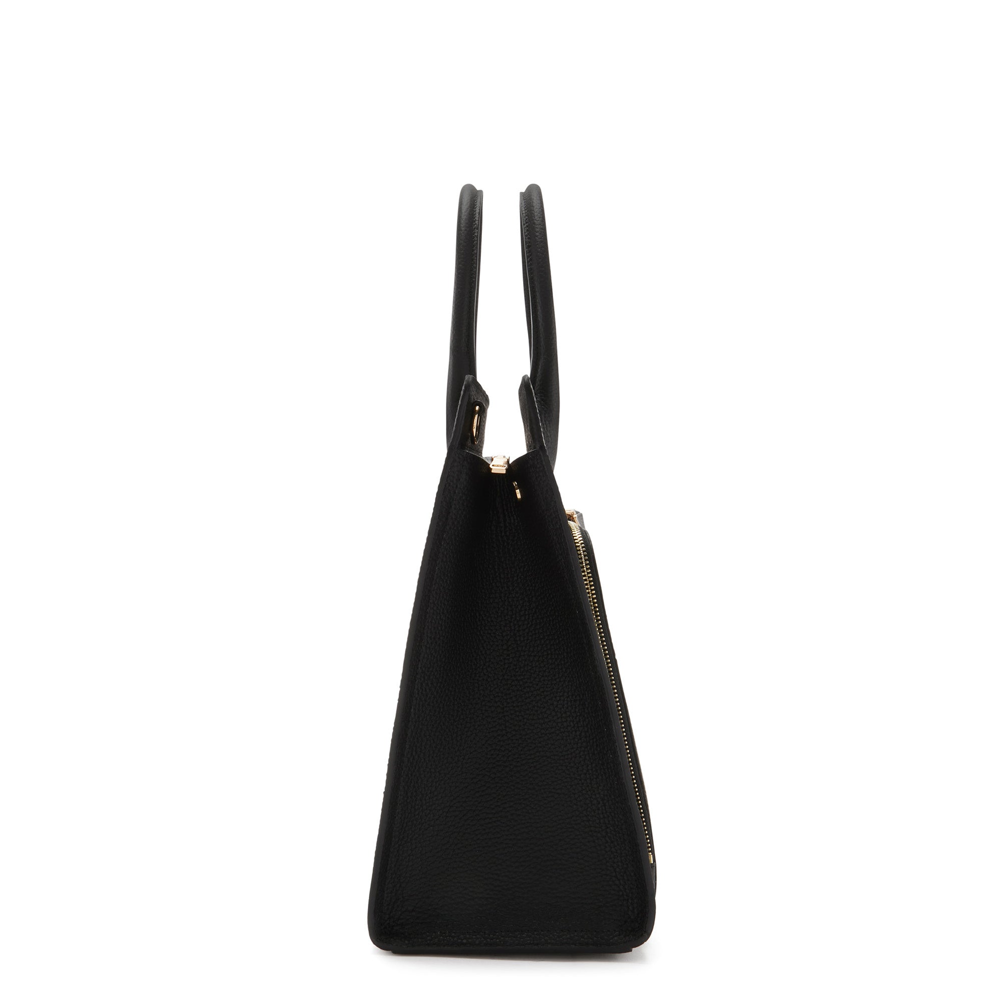Cadeau d'Isabel black calfskin leather handbag and wallet set