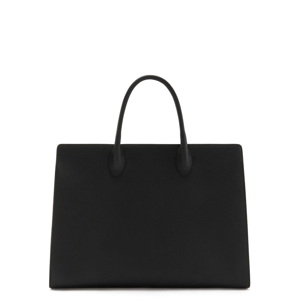 Cadeau d'Isabel black calfskin leather handbag and wallet set