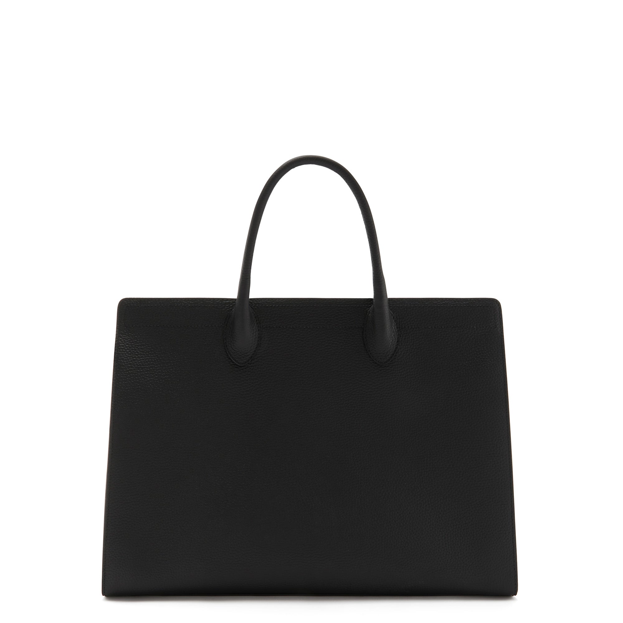 Honoré Nadine black calfskin leather handbag with 16.4 inch laptop pocket